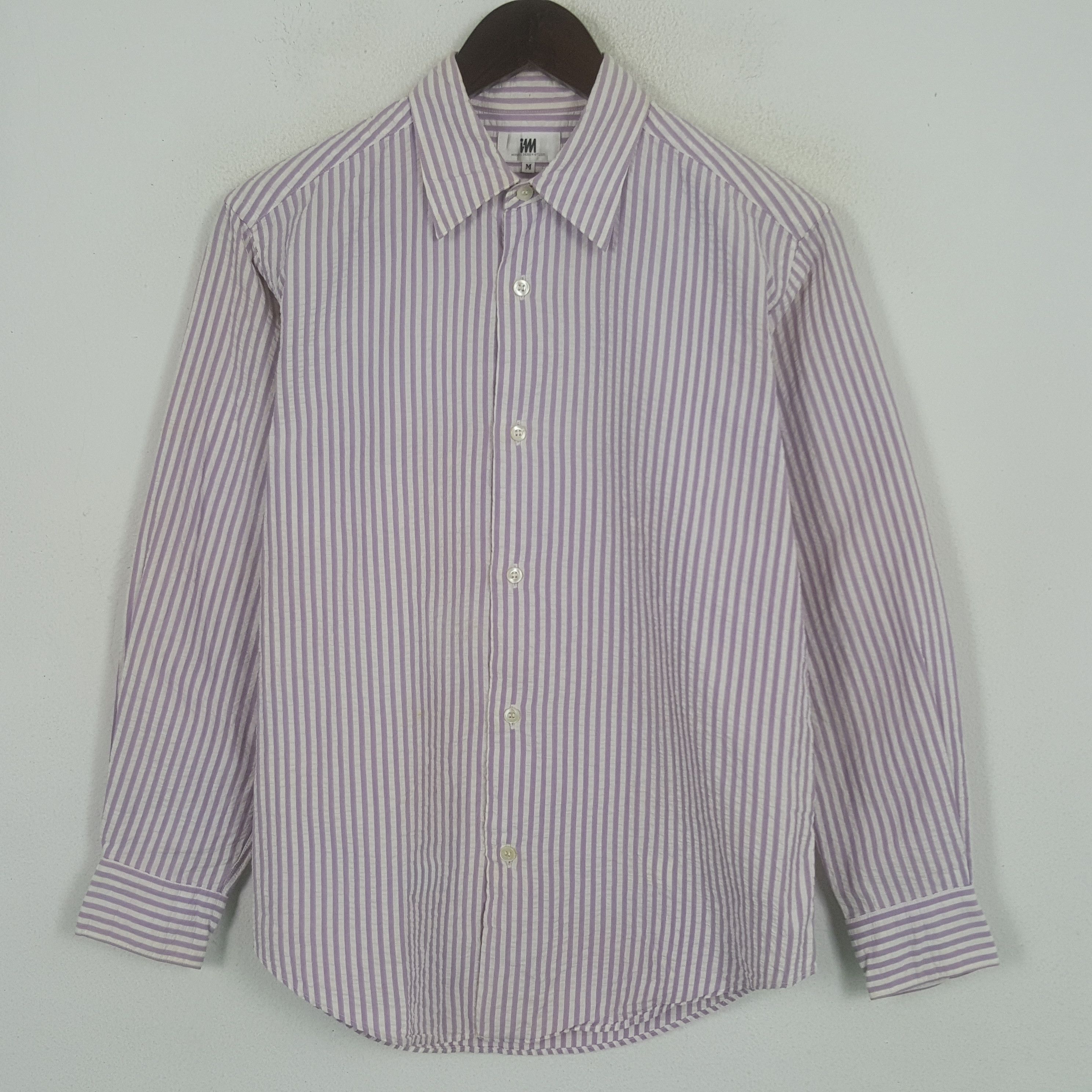 Issey Miyake × Japanese Brand × Vintage Vintage Issey Miyake Striped Button Up Shirt Size US S / EU 44-46 / 1 - 1 Thumbnail