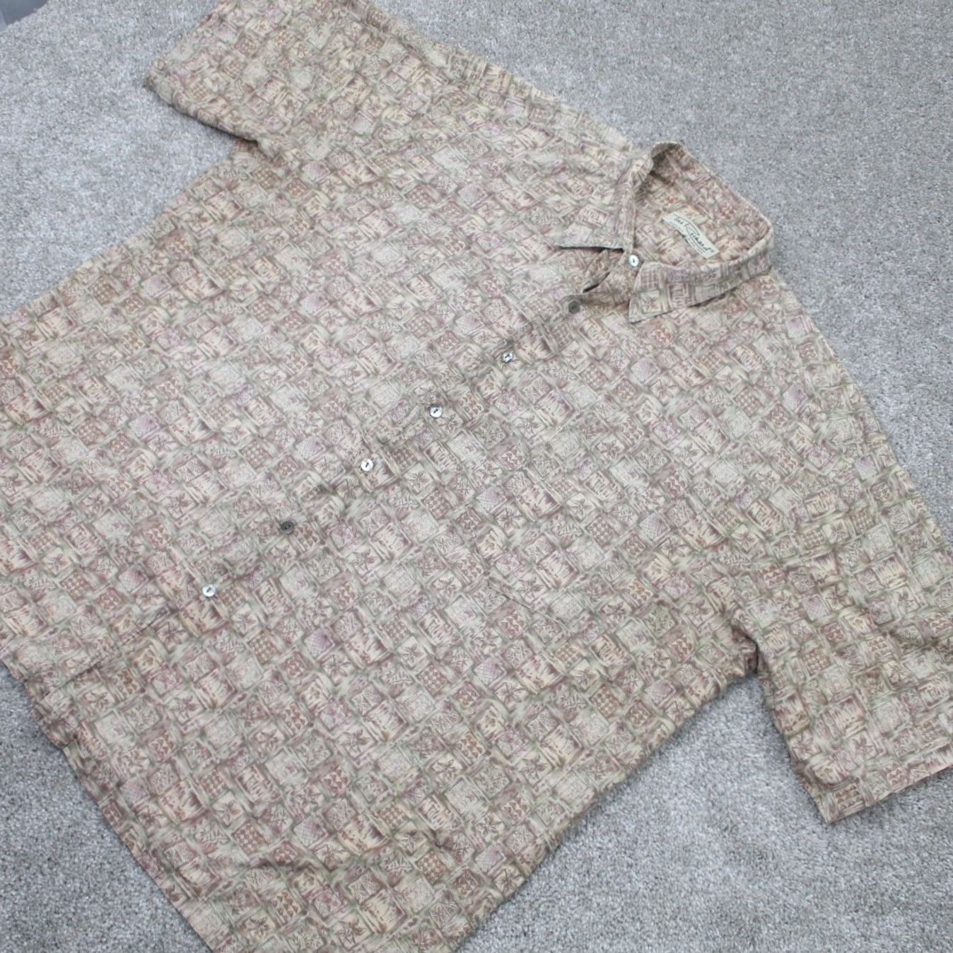 Tori Richard Tori Richard Shirt Adult 2XL XXL Beige Cotton Lawn Short Sleeve Button Up Size US XXL / EU 58 / 5 - 3 Thumbnail