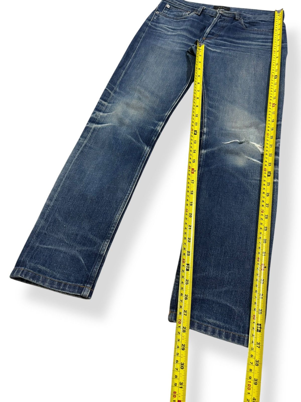 A.P.C. A.P.C Petit New Standard Selvedge Blue Wash Distressed Jeans Size US 29 - 15 Thumbnail