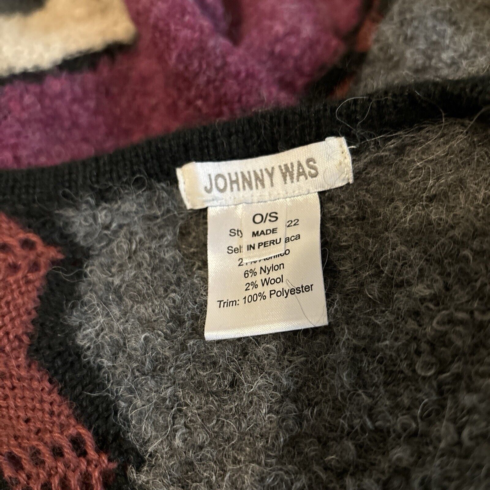 Johnny Was NWOT Womens Johnny Was RILRY Alpaca Cape Poncho Shawl Size O Size ONE SIZE - 7 Thumbnail