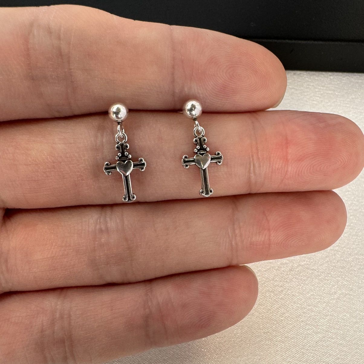 Other Cross Dangle Drop Earrings for Women Men,Unisex Style Size ONE SIZE - 3 Thumbnail