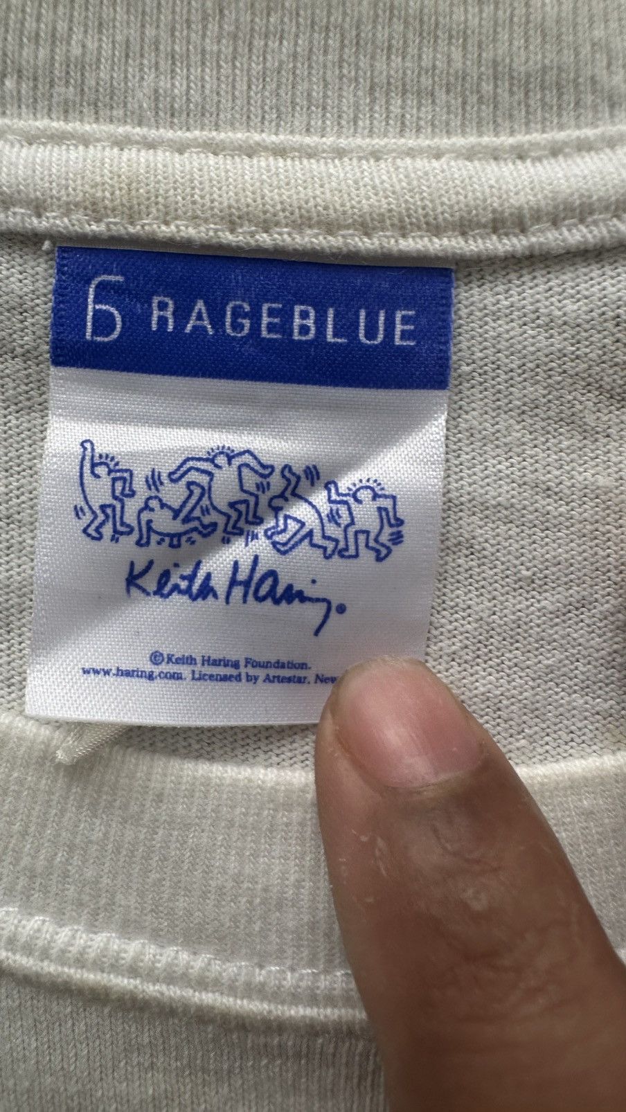 Keith Haring × Vintage RAGEBLUE X KEITH HARING POCKET TEE Size US M / EU 48-50 / 2 - 4 Thumbnail