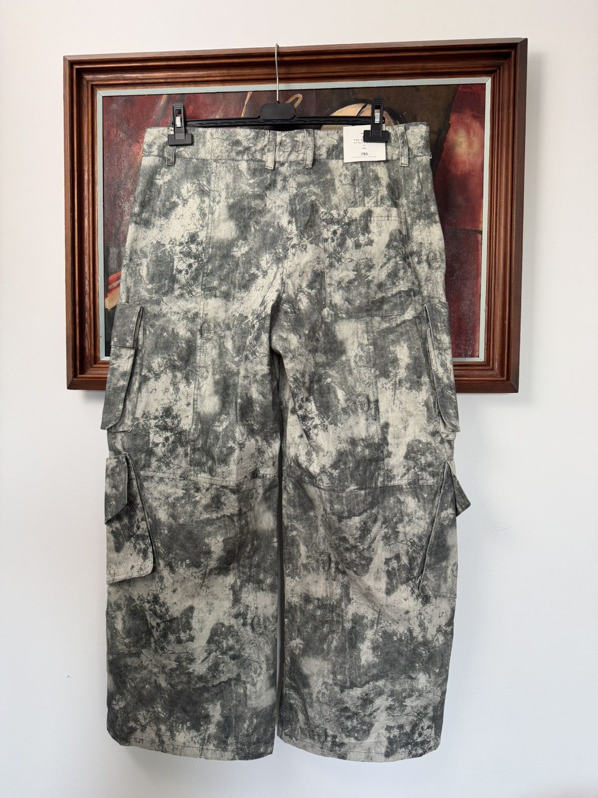 Zara Zara Relaxed Oversize Cargo Pants Multipocket Snow Camo Rare Size US 38 / EU 54 - 2 Thumbnail