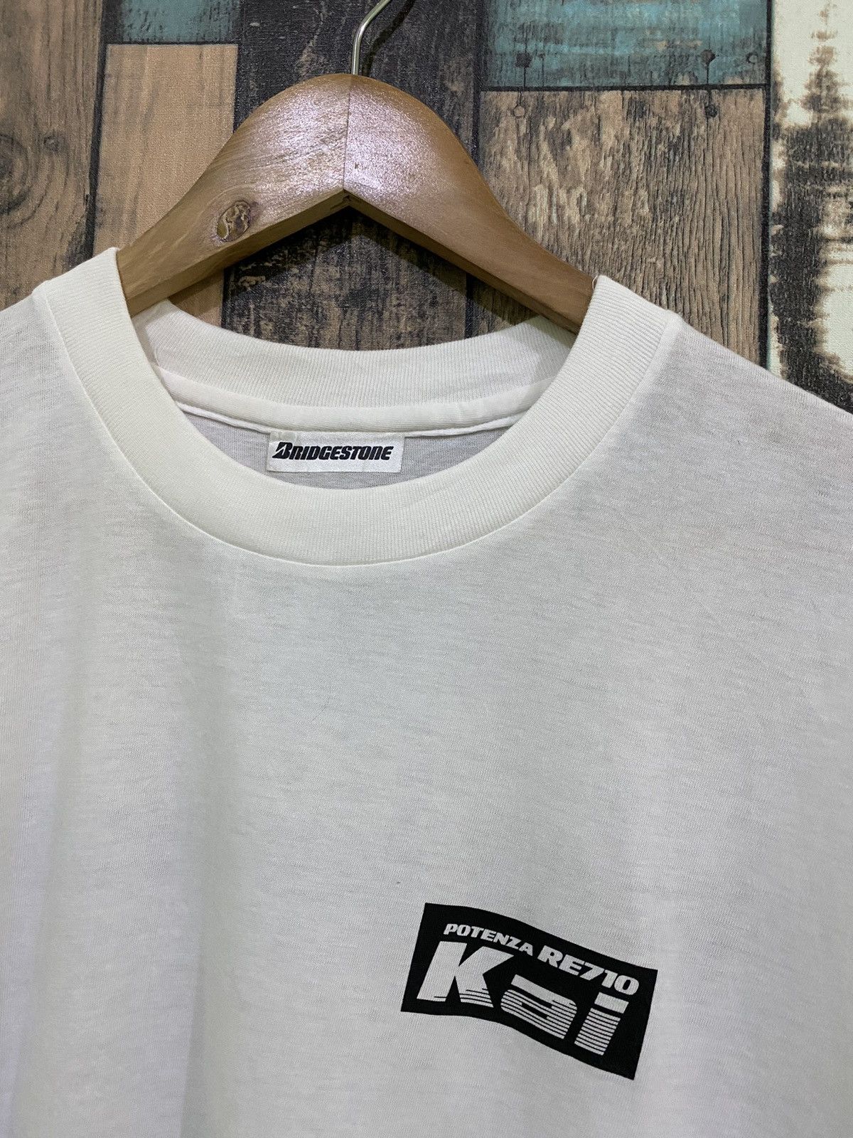 Mercedes-Benz × Vintage Vintage Potenza RE710 Mercedes Bridgestone T Shirt Size US L / EU 52-54 / 3 - 4 Thumbnail