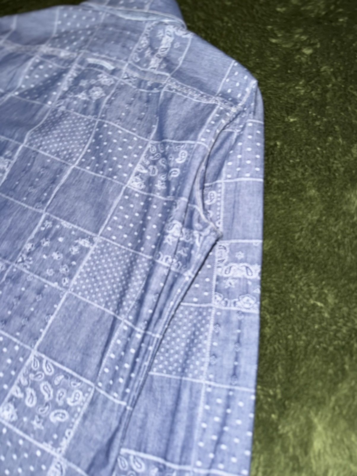 Japanese Brand [42] Customellow MVW Paisley Patchwork Chambray Shirt Size US L / EU 52-54 / 3 - 11 Thumbnail