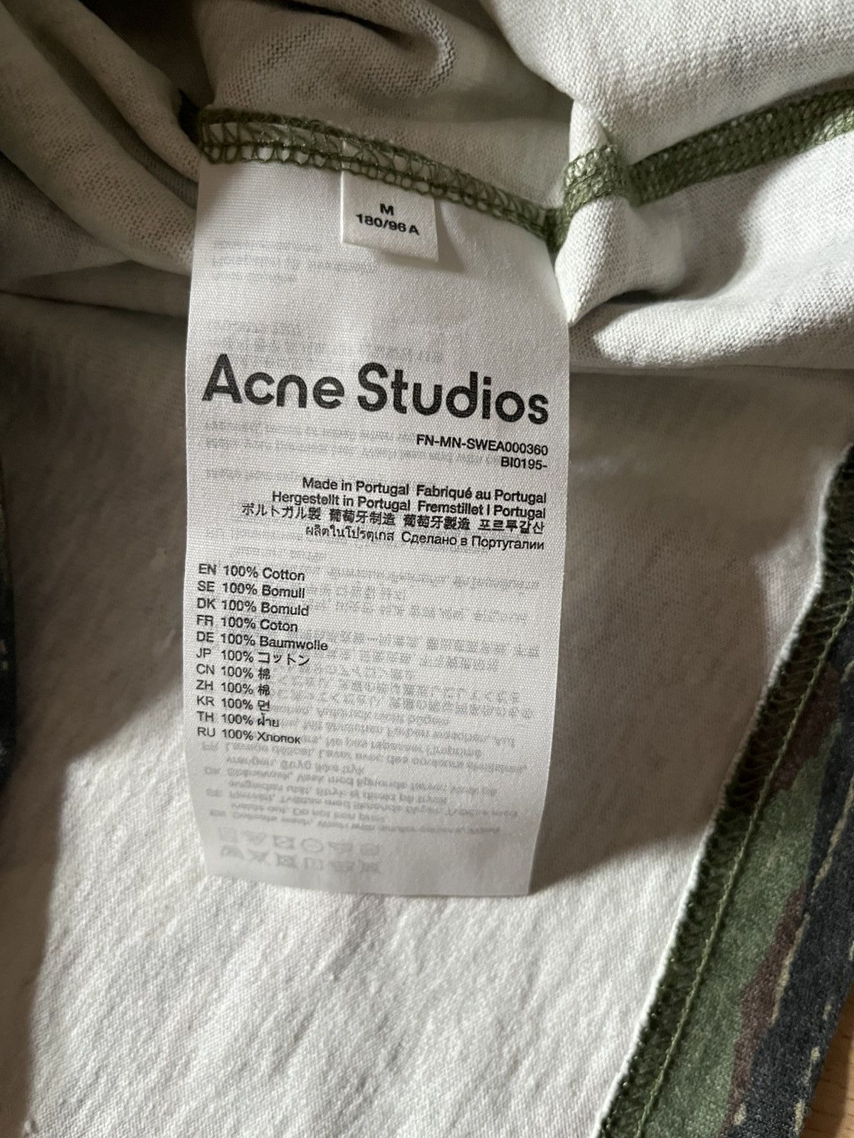 Acne Studios Acne studios green gem stone camouflage camo Hoodie size M Size US M / EU 48-50 / 2 - 7 Thumbnail