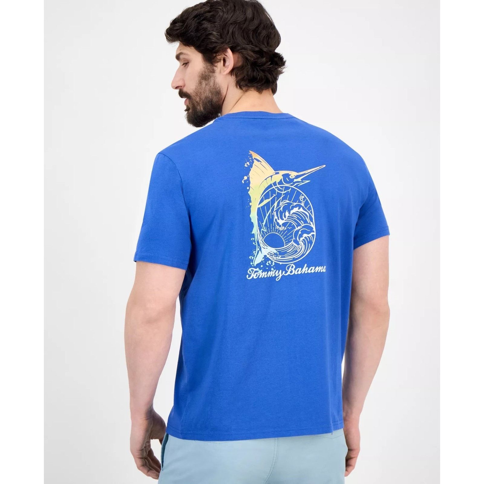 Tommy Bahama NEW TOMMY BAHAMA T-Shirt Marlin Rising Mens Medium Blue NWOT Size US M / EU 48-50 / 2 - 1 Thumbnail