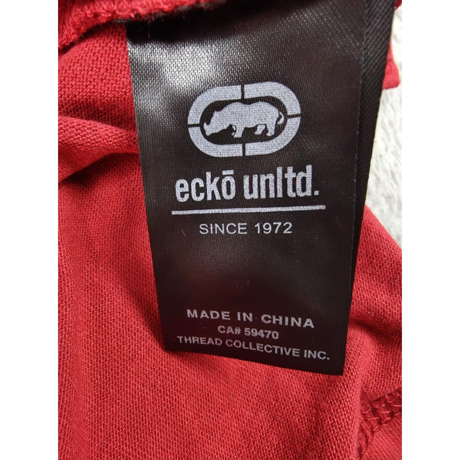 Ecko Unltd. Ecko Unltd Hoodie Mens M Red Black Geometric Split Pocket Pullover RS Logo 60/40 Cotton Polyester Short Sleeve EO12K903 Size US M / EU 48-50 / 2 - 4 Thumbnail