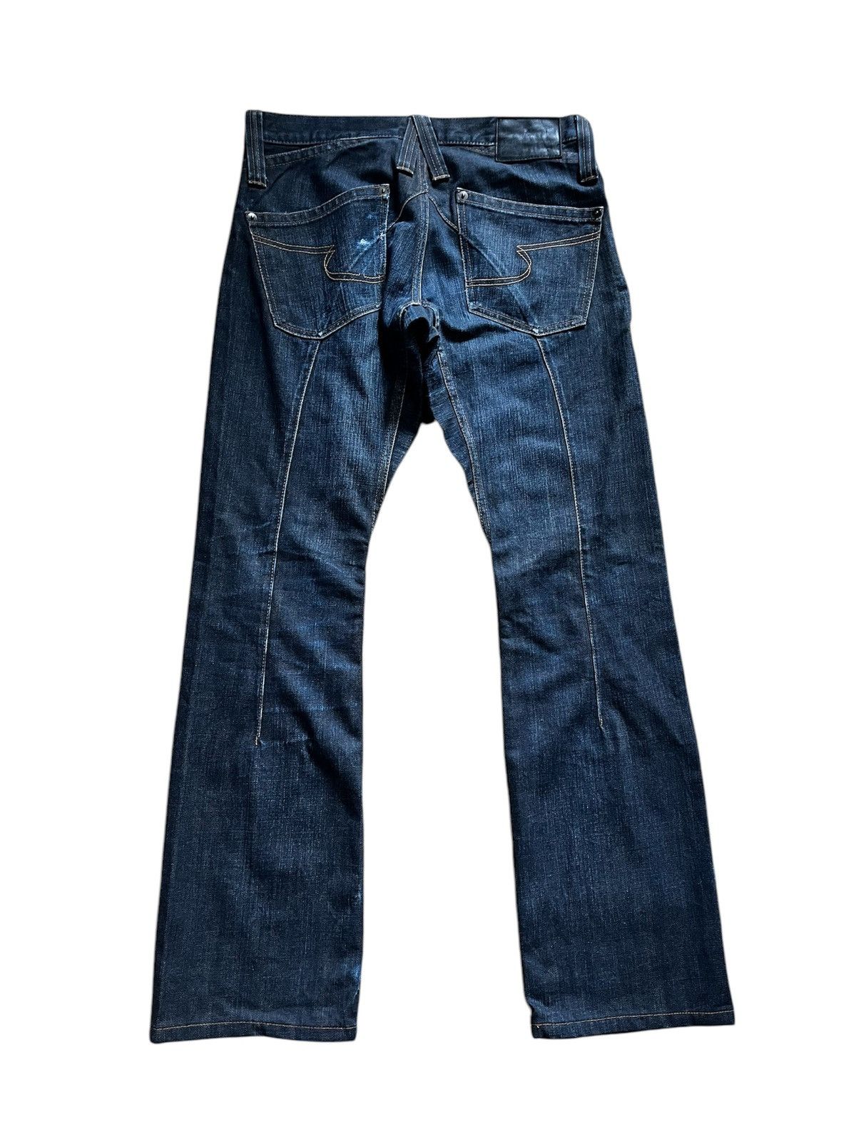 Le Grande Bleu (L.G.B.) Vintage Semantic design flare jeans if six was nine Size US 32 / EU 48 - 3 Thumbnail