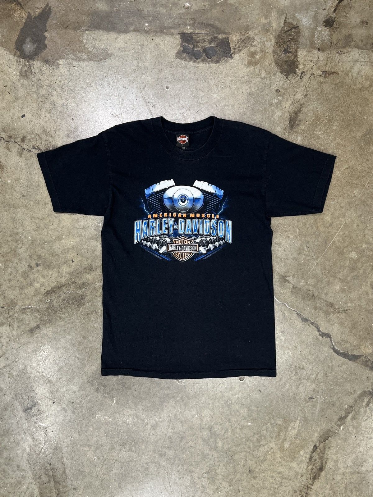 Harley Davidson Vintage Harley Davidson American Muscle Houston Texas Large Size US L / EU 52-54 / 3 - 2 Thumbnail