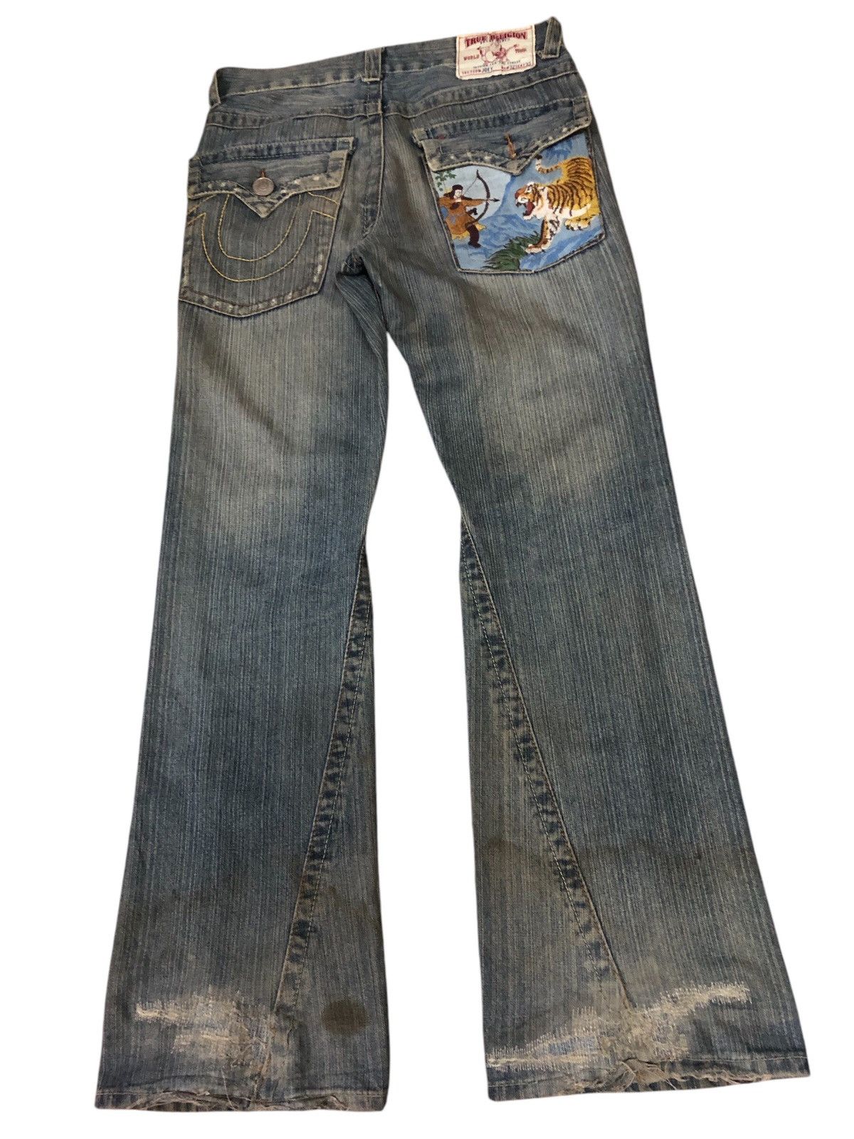 True Religion True Religion Flare Joey Tiger Hunt Motif pocket Pants Size US 32 / EU 48 - 1 Thumbnail