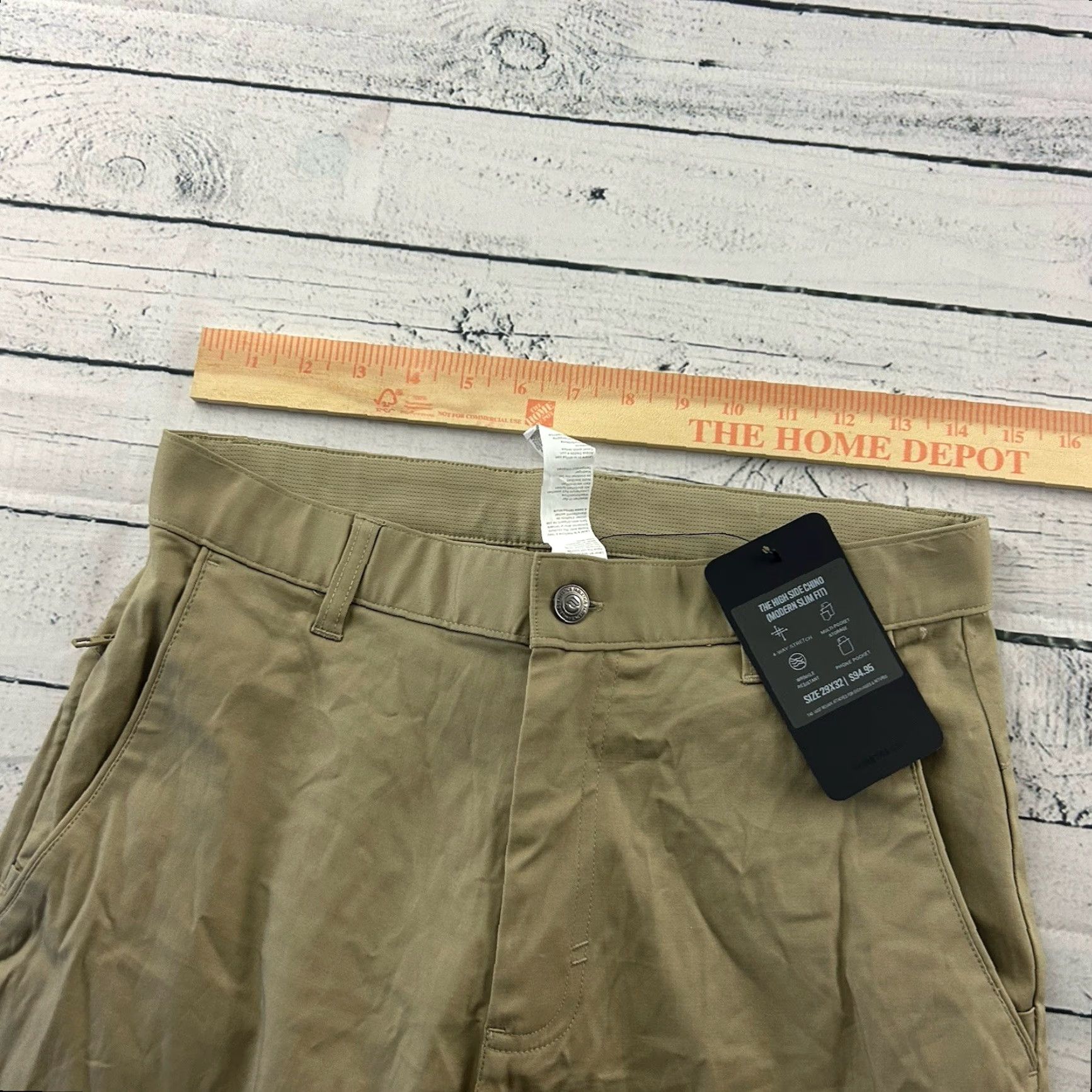 Fabletics Fabletics Chino Slim Pants Men 29x32 Beige Khaki Modern High Side Slim Fit Pants Mens XS-XXL Notation N/A Size US 29 - 4 Thumbnail