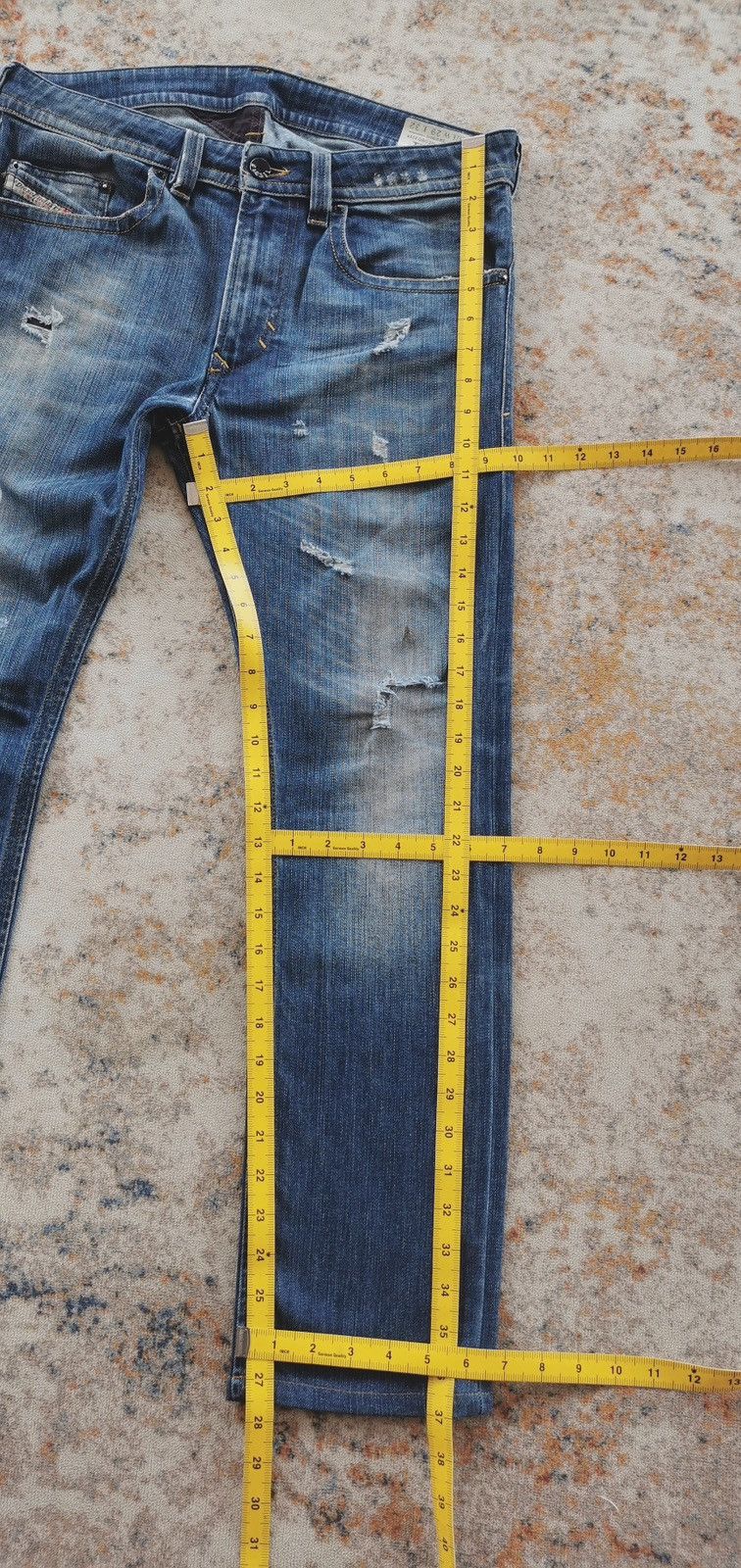 14th Addiction × Diesel × If Six Was Nine Diesel Thavar Slim Stretch Distressed Denim Jeans Size US 32 / EU 48 - 5 Thumbnail