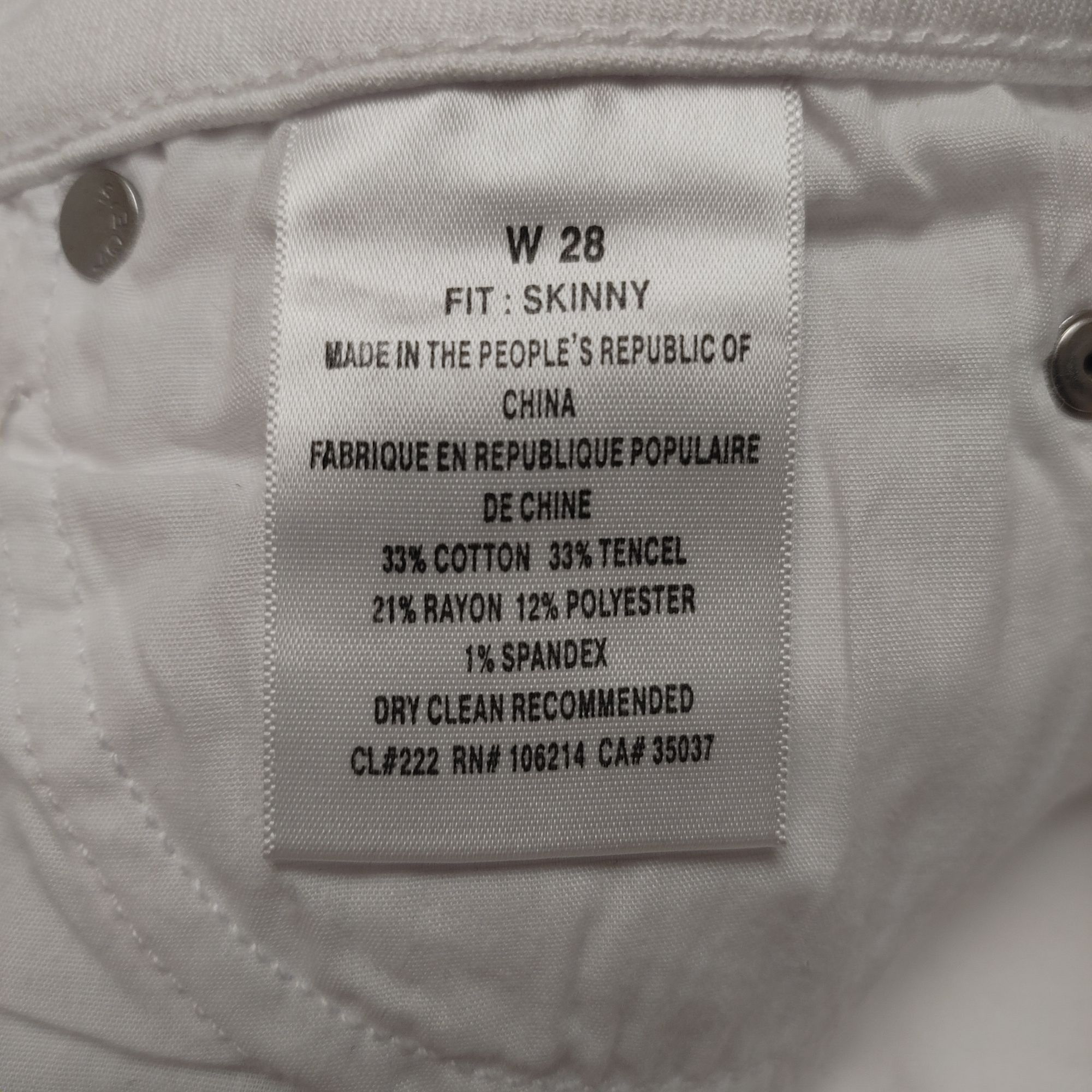 Other Else Women's White Denim Skinny Jeans W28 Size 28" / US 6 / IT 42 - 3 Thumbnail