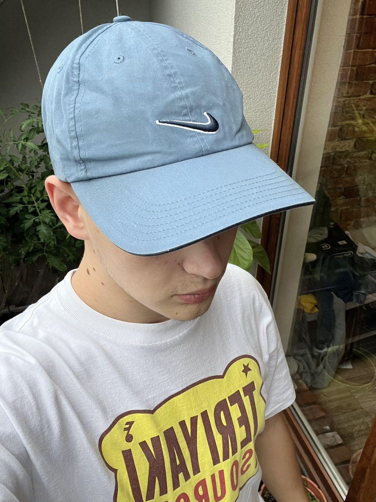Nike 90s Nike Central Swoosh Vintage Y2K Drill Retro Cap Hat Size ONE SIZE - 3 Thumbnail