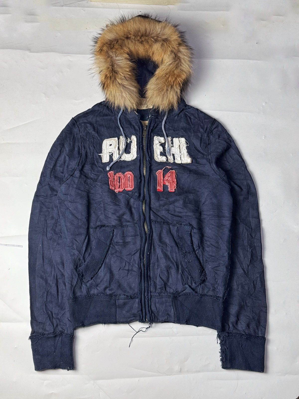 If Six Was Nine × Japanese Brand × Le Grande Bleu (L.G.B.) Fur Hoodie Japanese Distressed Ruehl Ifsix lgb style Size US L / EU 52-54 / 3 - 1 Thumbnail