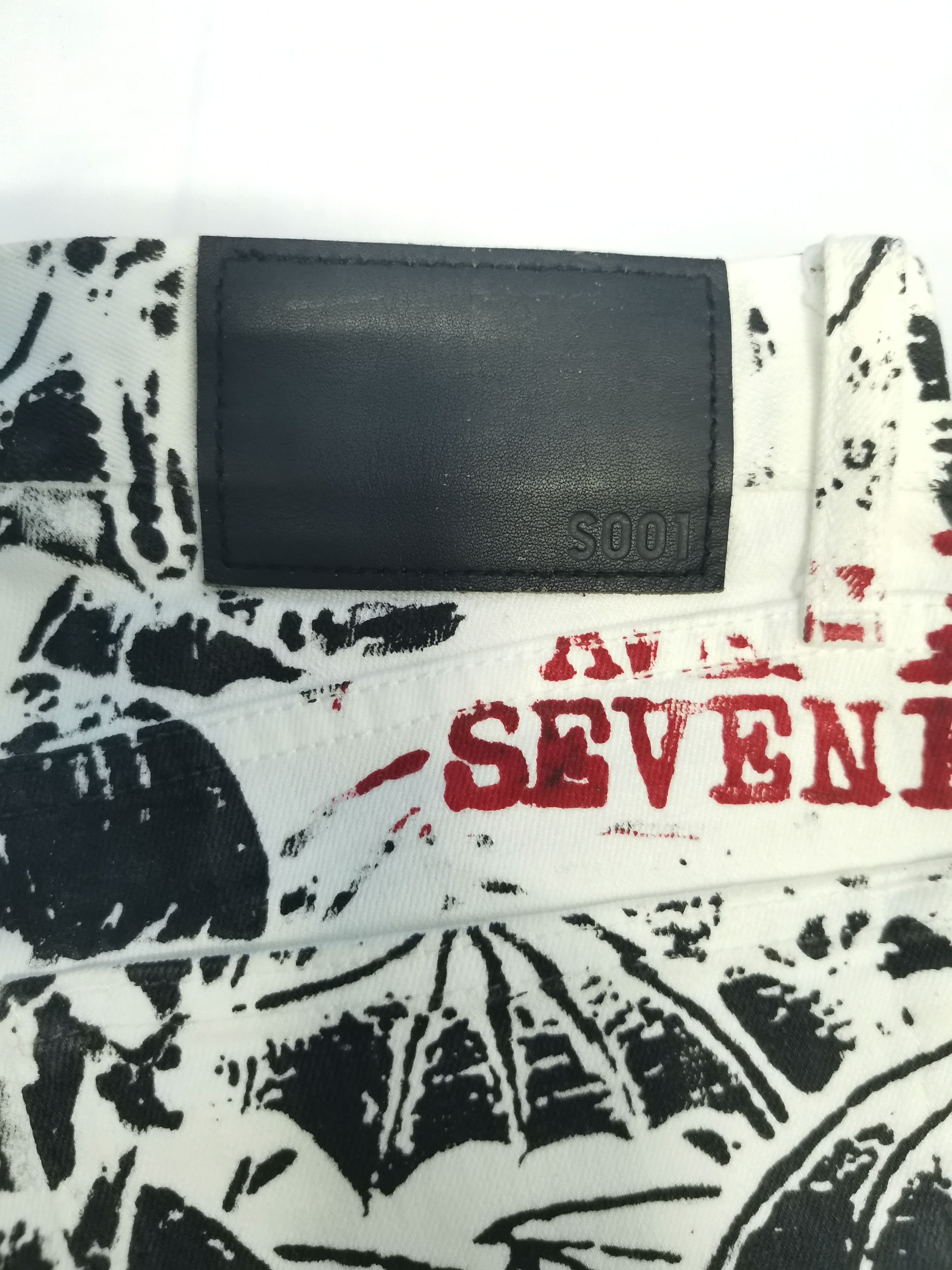 Handmade UJ Custom Avanged Sevenfold OverPrint Pant Slim Fit Straight Size US 29 - 5 Thumbnail