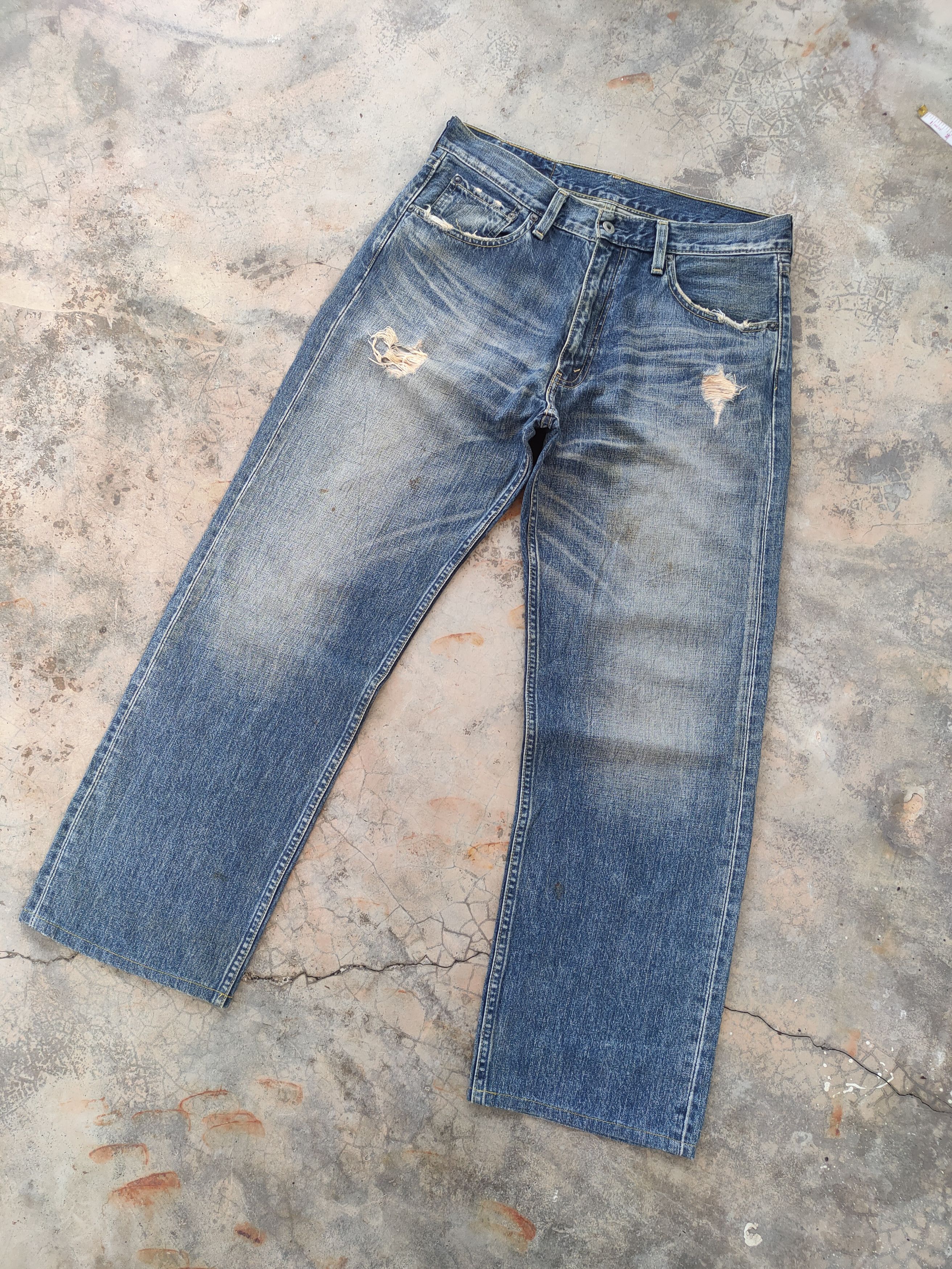 Levi's × Vintage W34 VINTAGE LEVI'S 503 DISTRESSED FADED JEANS DENIM PANTS Size US 34 / EU 50 - 3 Thumbnail