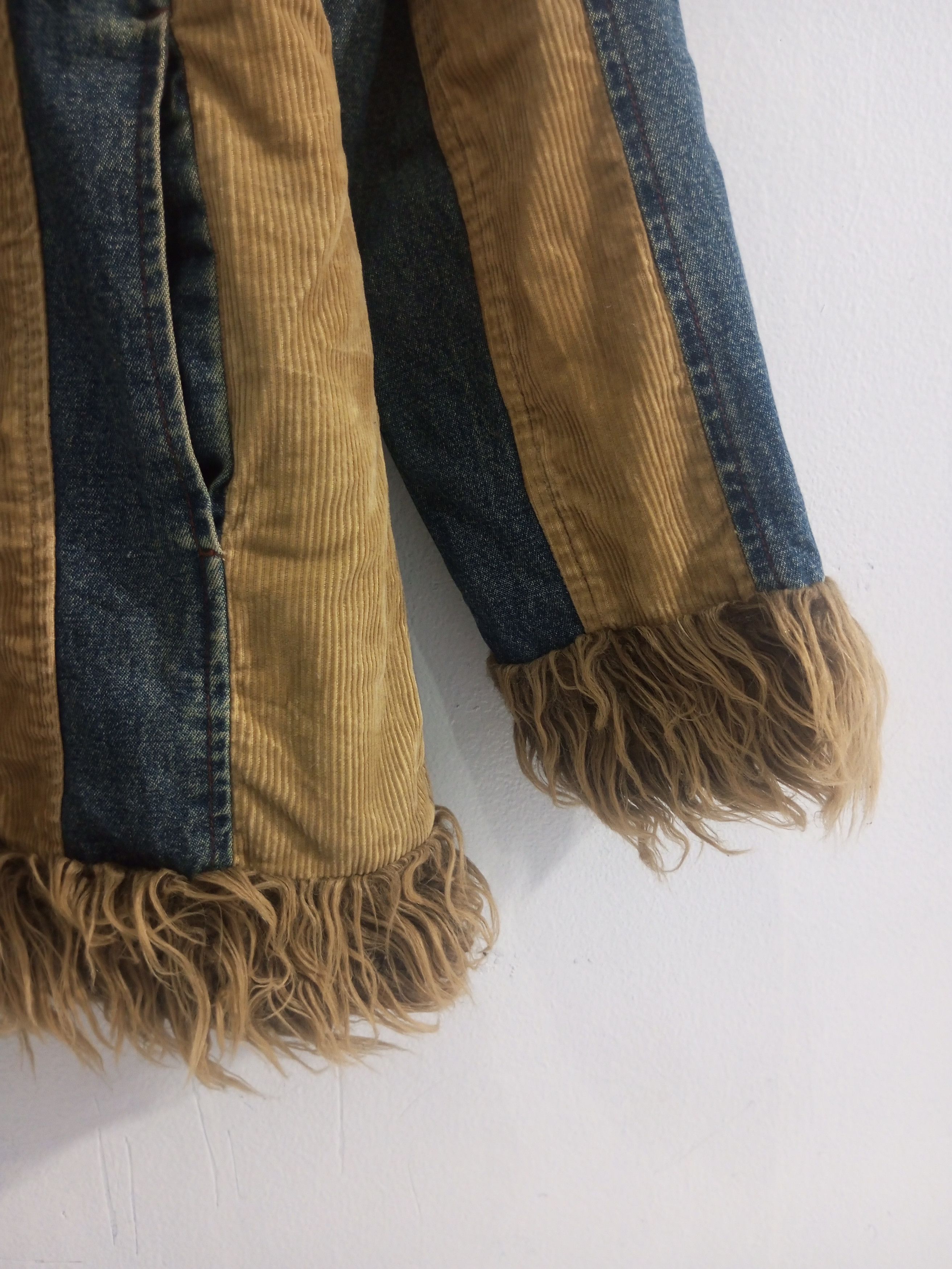 20471120 Here there fur jacket denim mix corduroy hidden pocket Size US M / EU 48-50 / 2 - 3 Thumbnail