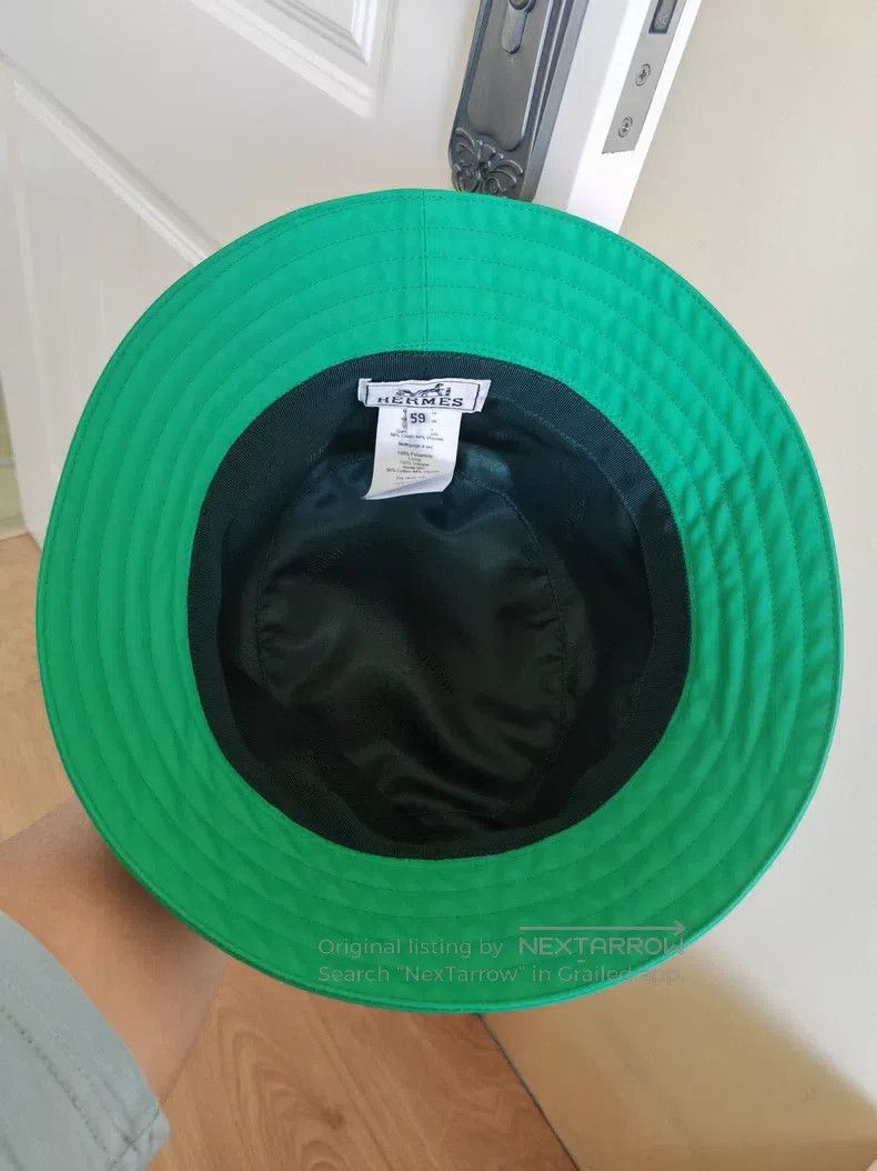 Hermes Hermes size 59 Green fisherman's hat with letter H logo Size ONE SIZE - 4 Thumbnail