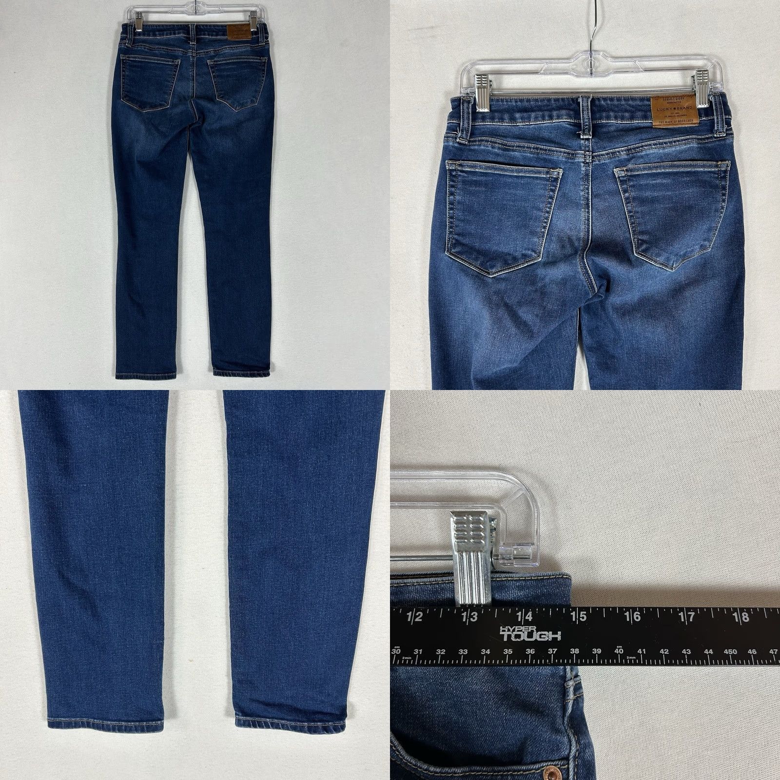 Lucky Brand Lucky Brand Lolita Skinny Jeans Womens 2/26 Ankle Denim Blue Dark Wash Casual Jeans Womens Skinny Fit 26in Inseam 5-Pocket Size 26" / US 2 / IT 38 - 8 Thumbnail