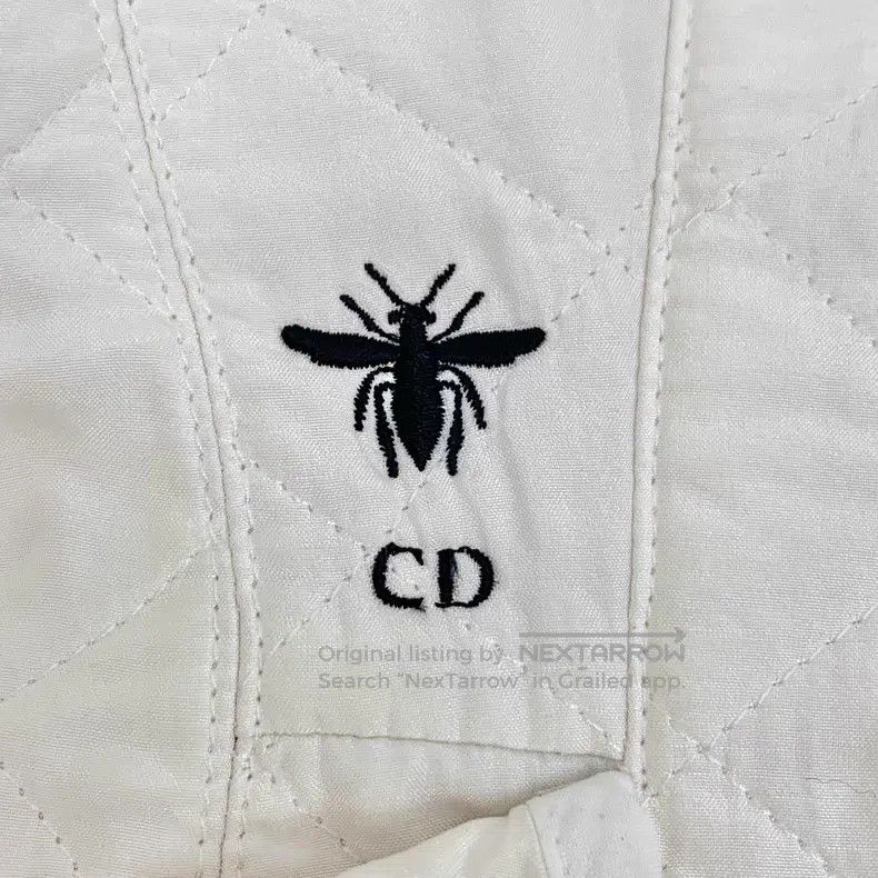 Dior Dior White diamond checkered bee embroidery mulberry silk Size XXS / US 00 / IT 34 - 5 Thumbnail