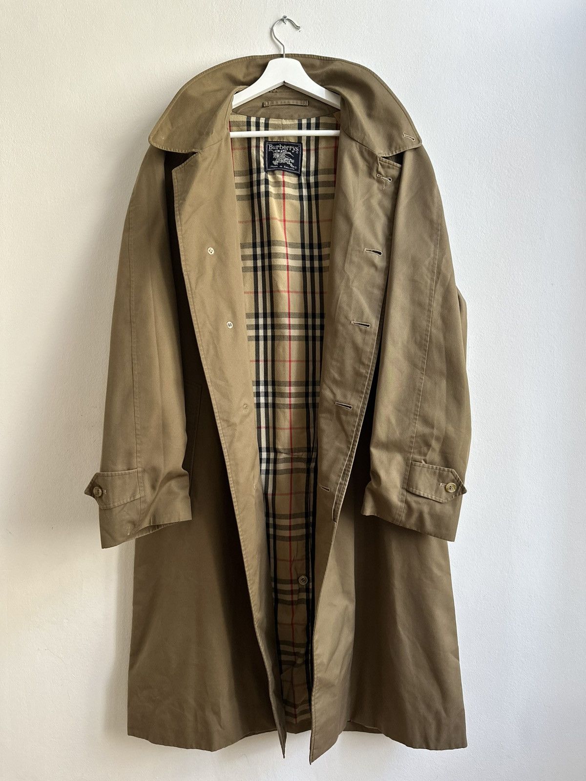 Burberry Burberry Vintage 90s Men's Luxury Old Money Long Trench Coat Size US L / EU 52-54 / 3 - 5 Thumbnail