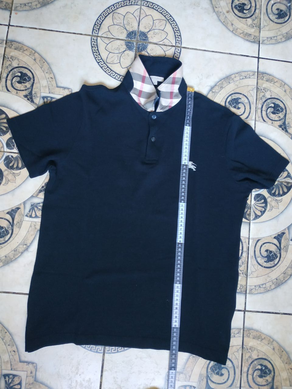 Burberry Burberry Brit Men’s Navy Blue Polo Shirt Nova Check Size US M / EU 48-50 / 2 - 12 Thumbnail