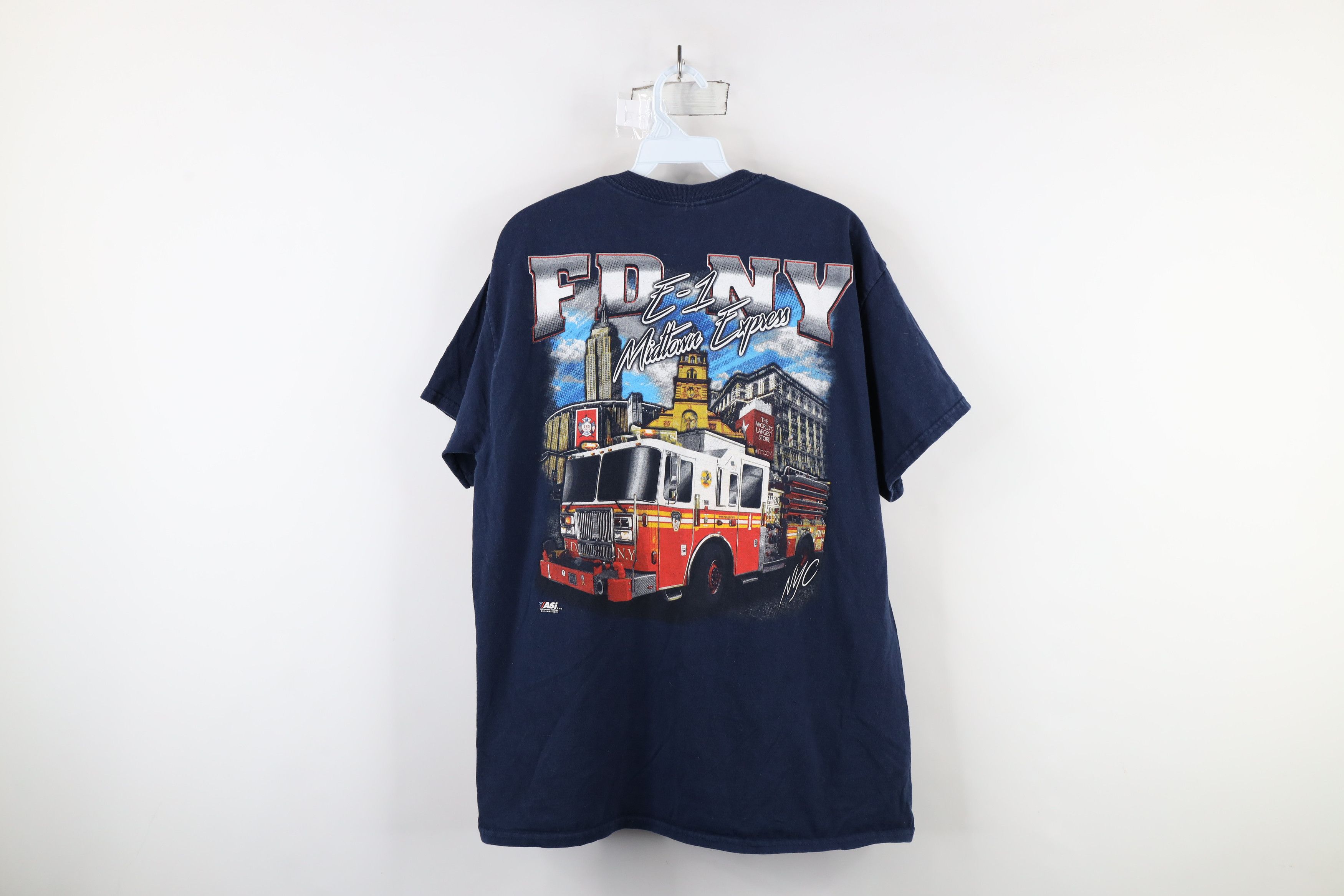 Vintage Vintage Y2K 1 Midtown Express FDNY 150th Anniversary T-Shirt Size US L / EU 52-54 / 3 - 15 Thumbnail