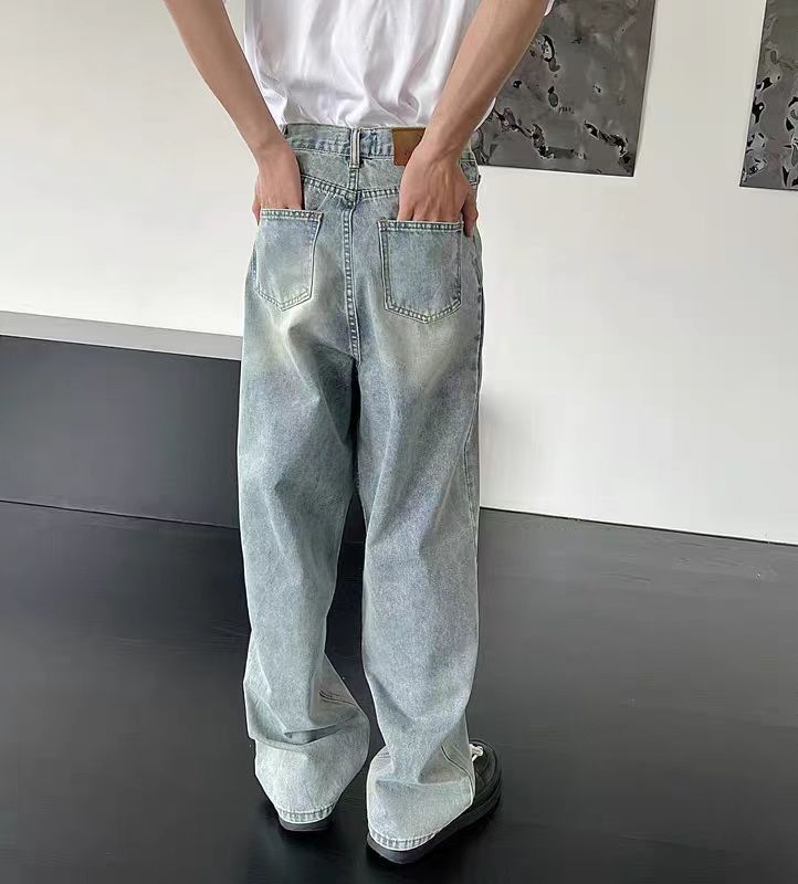 Japanese Brand × Jean Slanted button design washed and worn straight jeans Size US 32 / EU 48 - 2 Thumbnail