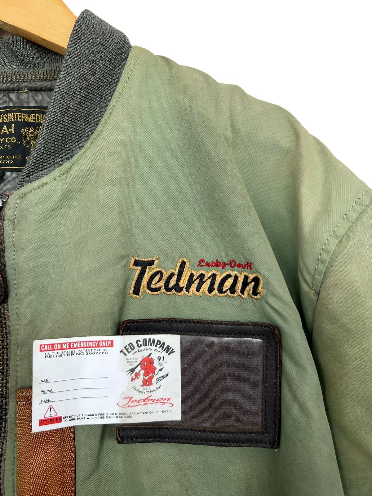 Tedman Vtg USAF Tedman Ted Company MA1 Sunfaded Baggy Bomber Jacket Size US L / EU 52-54 / 3 - 13 Thumbnail