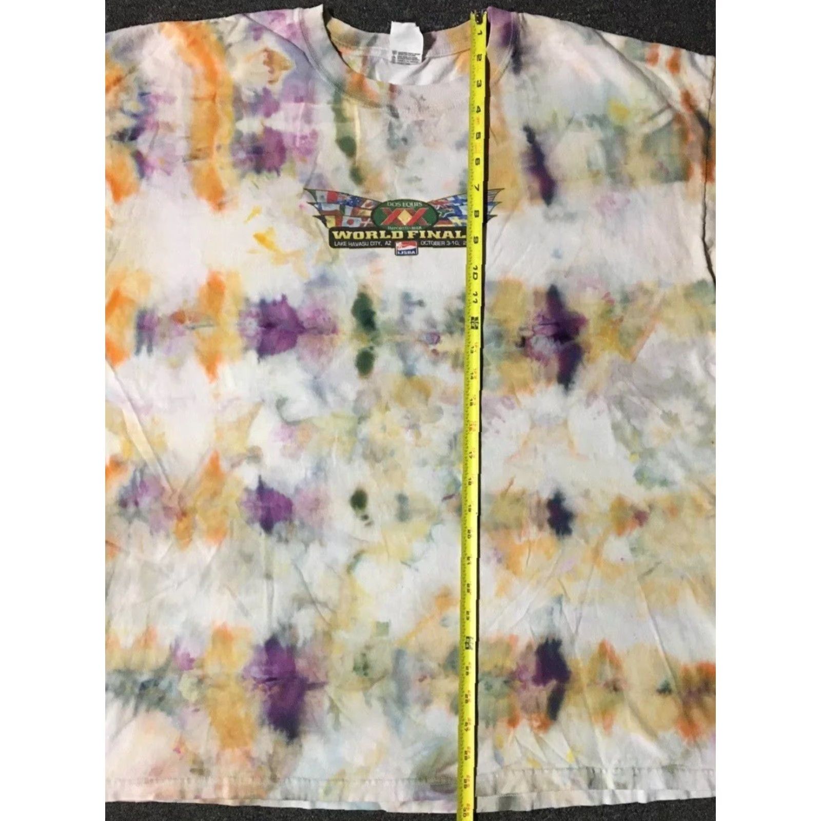 Vintage Vtg Dos Equis IJSBA Jet Ski World Finals All Over Print Tie Dye Shirt 2XL White Men T-Shirt 90s Grunge Beach Surf USA Logo Size US XXL / EU 58 / 5 - 8 Thumbnail