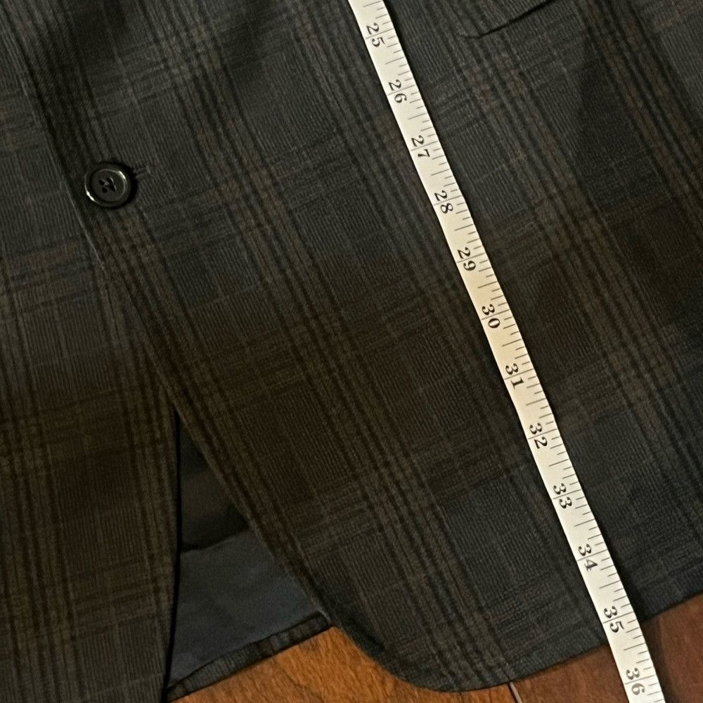 Faconnable Faconnable Black Plaid Men's Blazer Size 44R - 8 Thumbnail