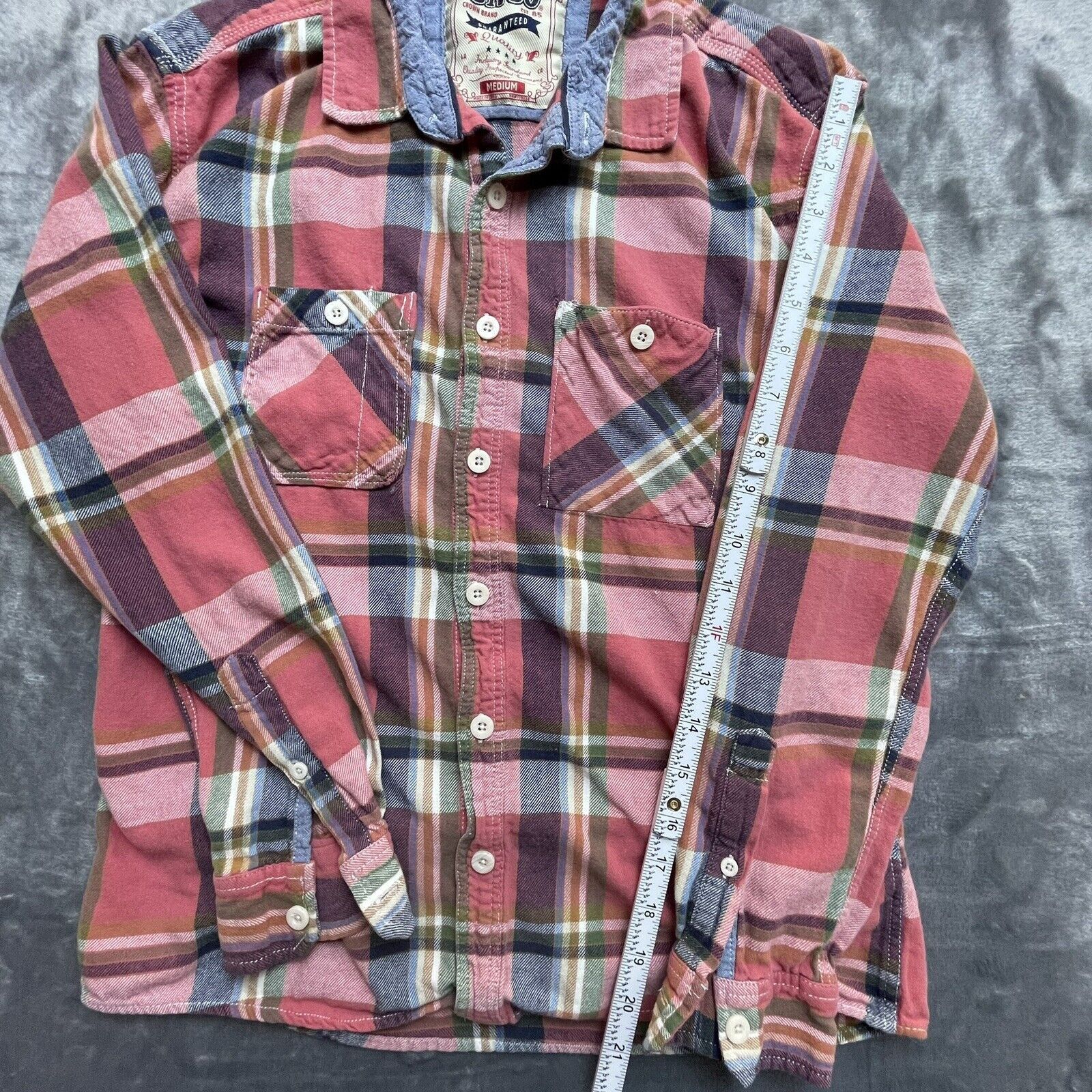 JNCO JNCO Shirt Mens Medium Plaid Flannel Denim Grunge Skater Y2K Size US M / EU 48-50 / 2 - 5 Thumbnail