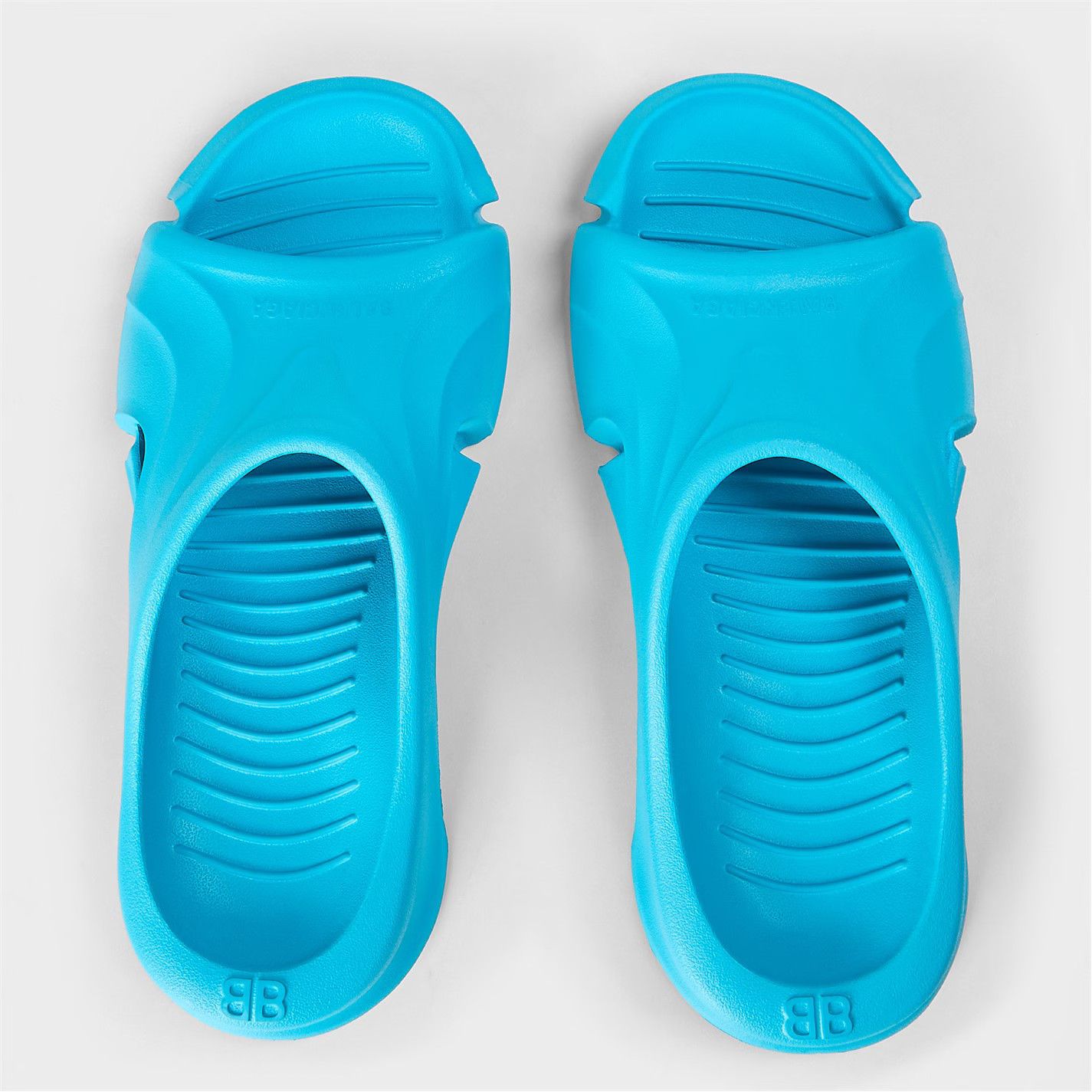 Balenciaga o1g2r1mq0226 Mold Rubber Slides Blue Size US 12 / EU 45 - 4 Thumbnail