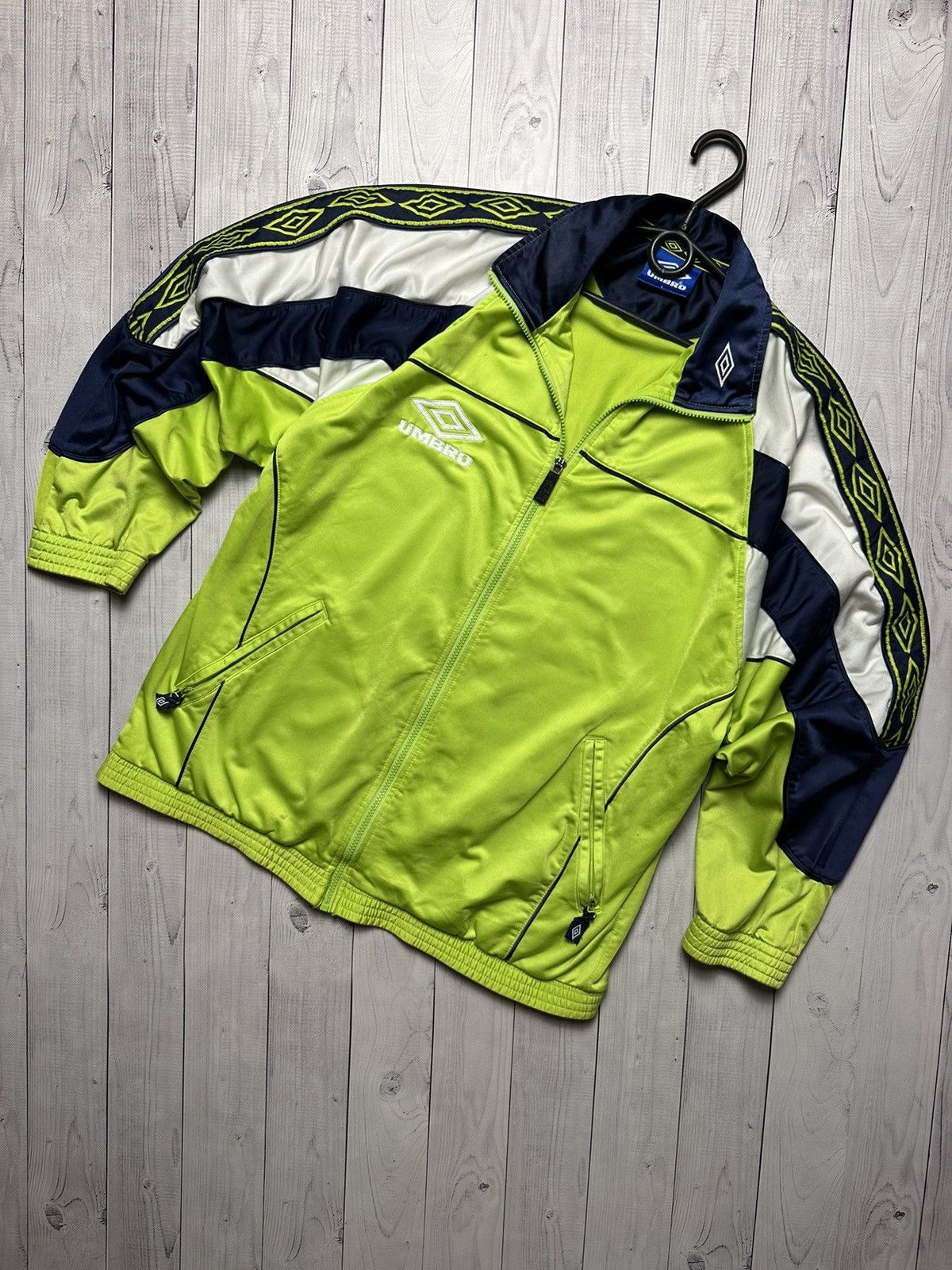Vintage Umbro pro training green track jacket size L