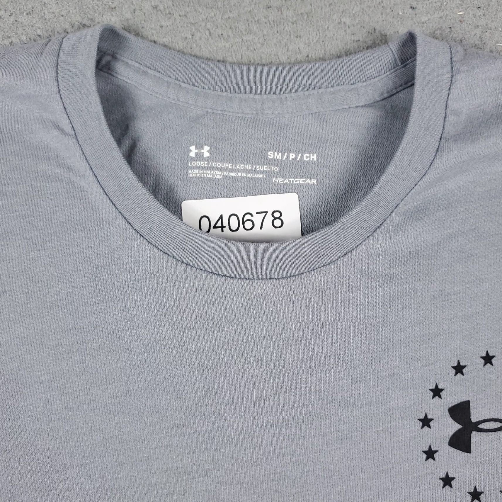 Under Armour Under Armour T-Shirt Mens Small Gray USA Flag Heatgear Short Sleeve Casual Size US S / EU 44-46 / 1 - 2 Thumbnail