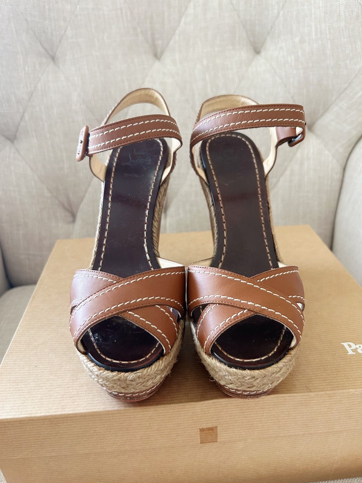 Christian Louboutin Christian Louboutin Almeria 120 Wedges Size US 5 / IT 35 - 4 Thumbnail