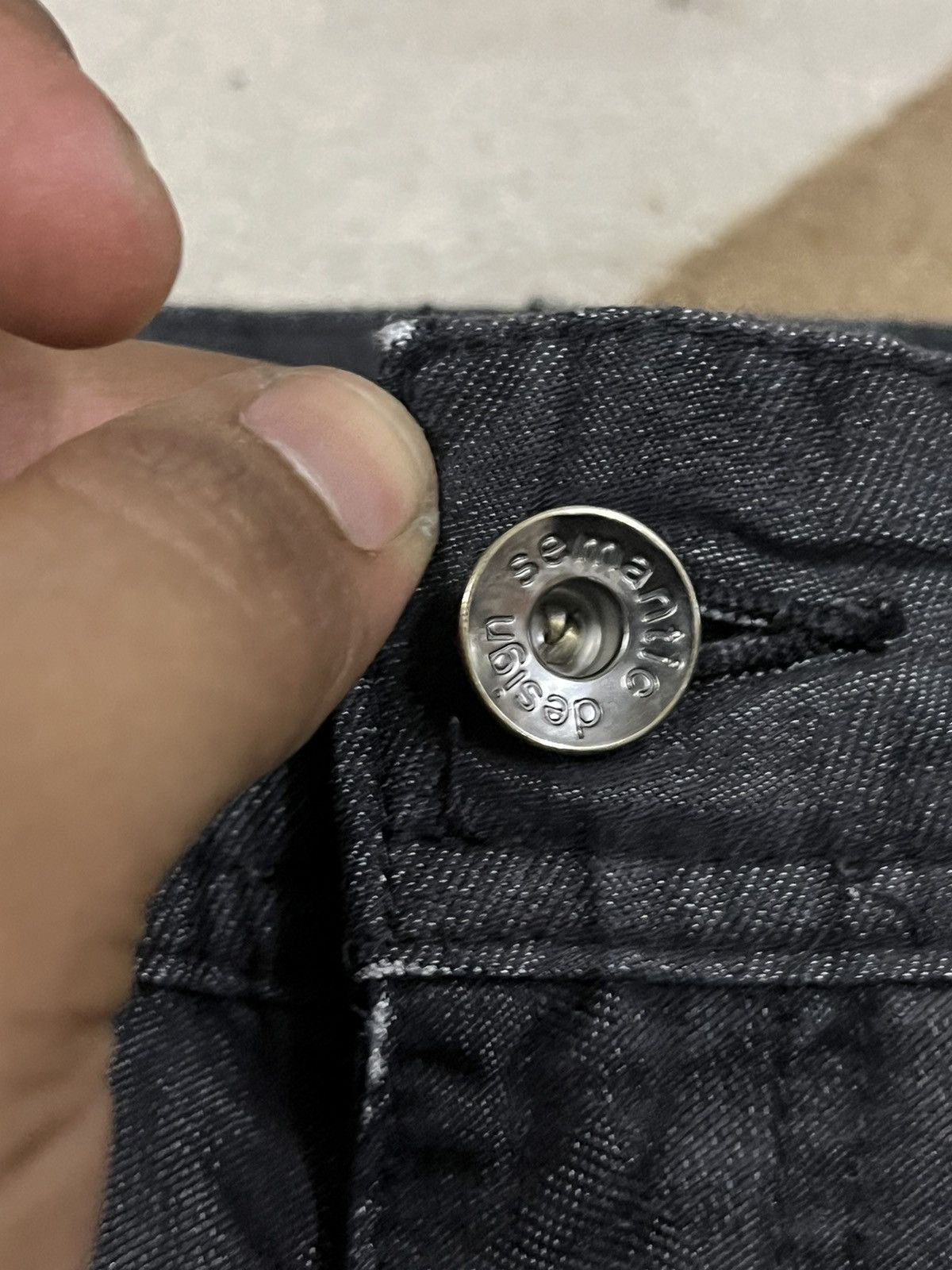 If Six Was Nine × Le Grande Bleu (L.G.B.) × semanticdesign Vintage Semantic Design Bondage Denim Size US 31 - 12 Thumbnail