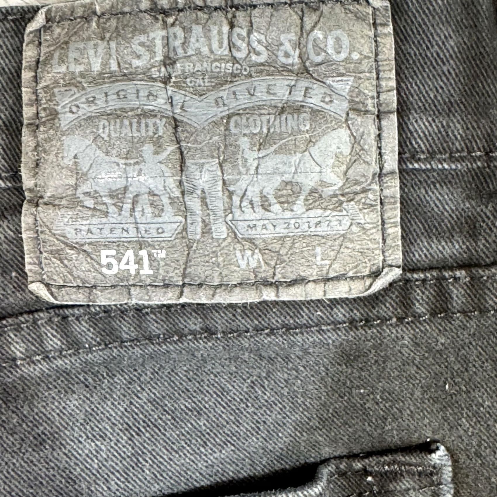 Levi's VINTAGE Levis 541 Jeans Mens 42x32 Black Athletic Taper Stretch Denim 5 Pocket Size US 42 / EU 58 - 3 Thumbnail