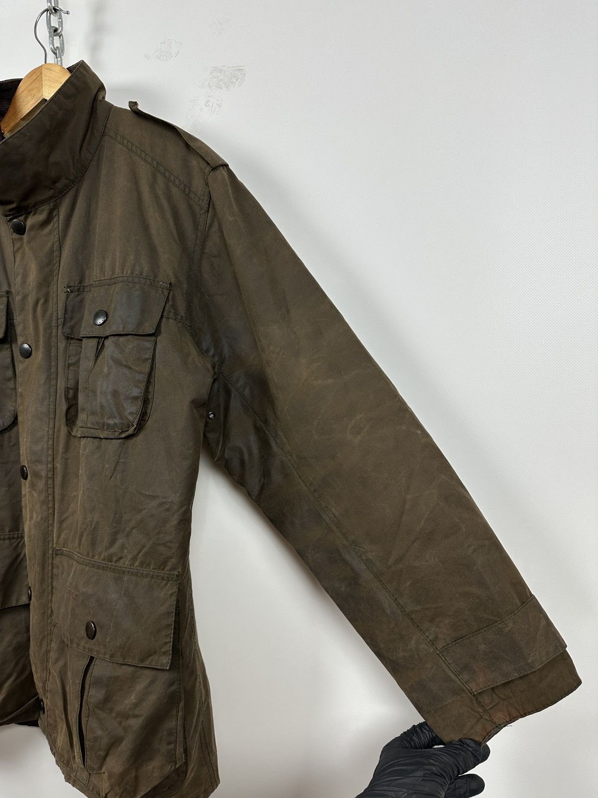 Barbour Barbour Trooper Olive Green Waxed Coat Jacket Size US M / EU 48-50 / 2 - 11 Thumbnail