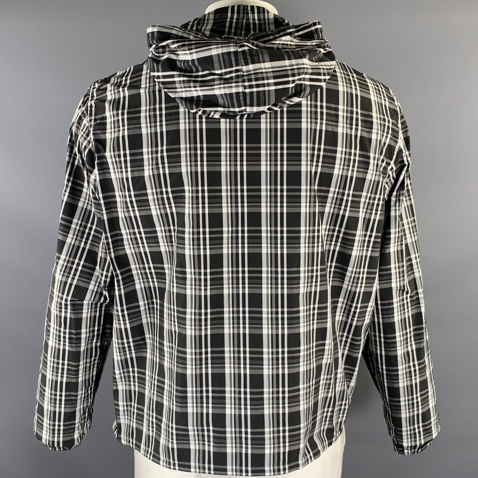 Michael Kors MICHAEL KORS XL White Black Plaid Polyester Hooded Jacket Size US XL / EU 56 / 4 - 4 Thumbnail