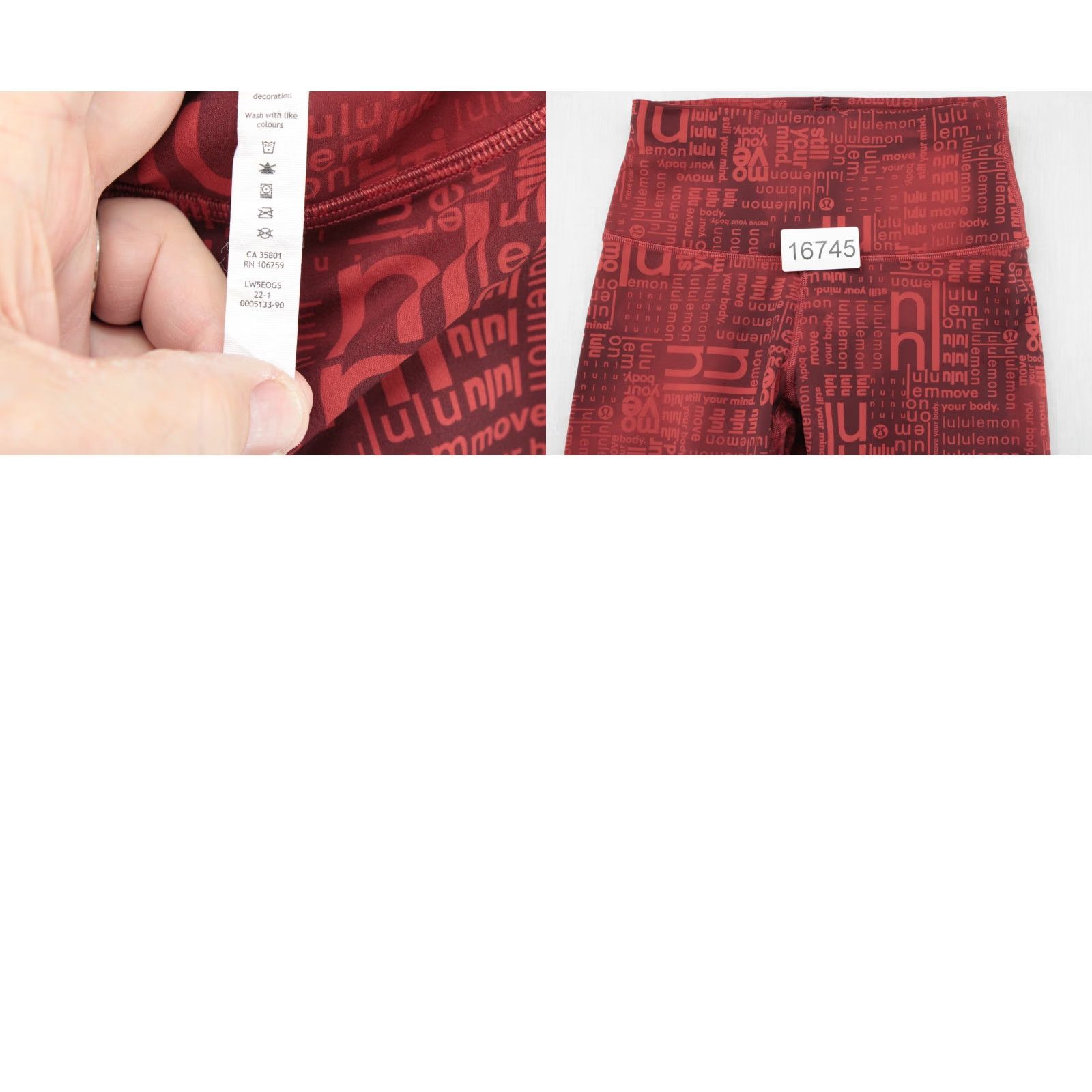 Lululemon Lululemon Wunder Train Legging Size 6 HR Tight Crop Red Logo Contour Fit GYM Womens Athleisure Logo 90s? Size 28" / US 6 / IT 42 - 8 Thumbnail