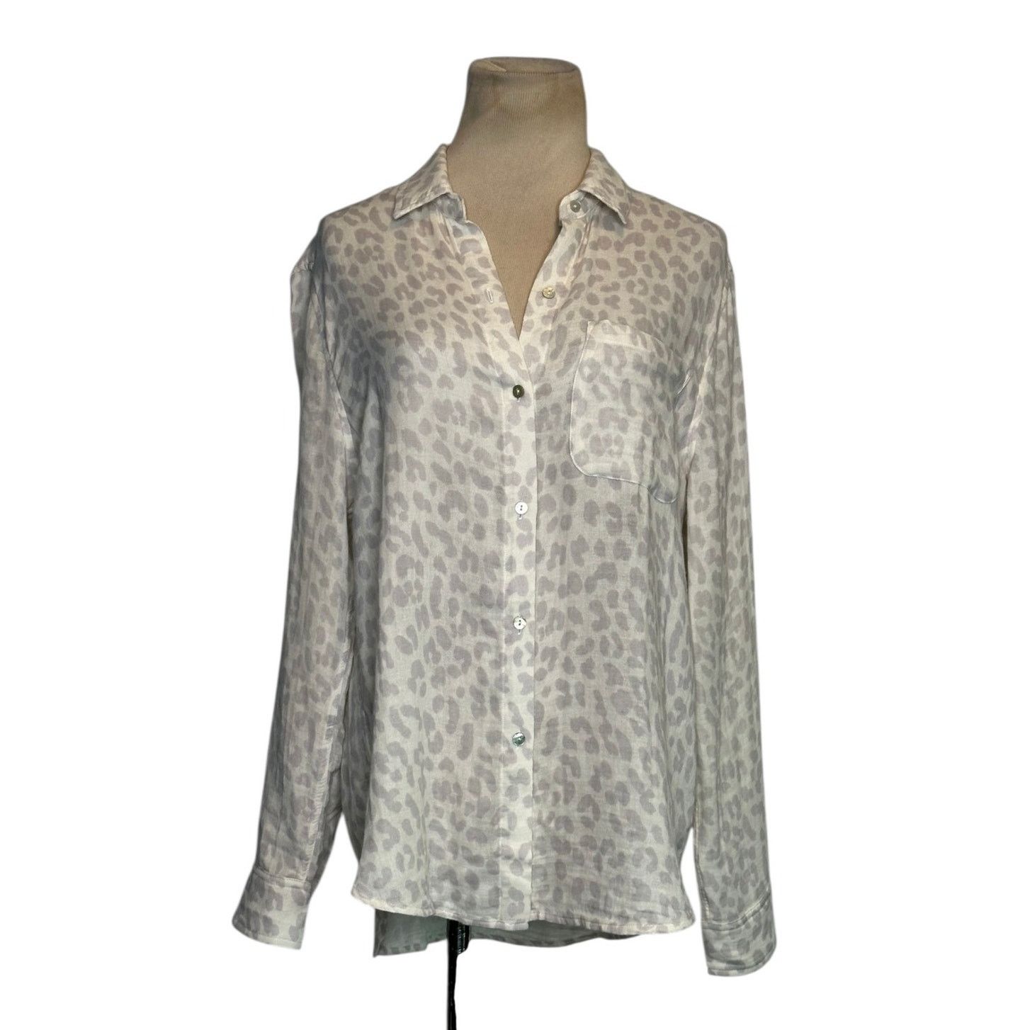 Rails Rails Ellis Grey Jaguar Button Front Shirt Tunic size Small Size S / US 4 / IT 40 - 1 Thumbnail