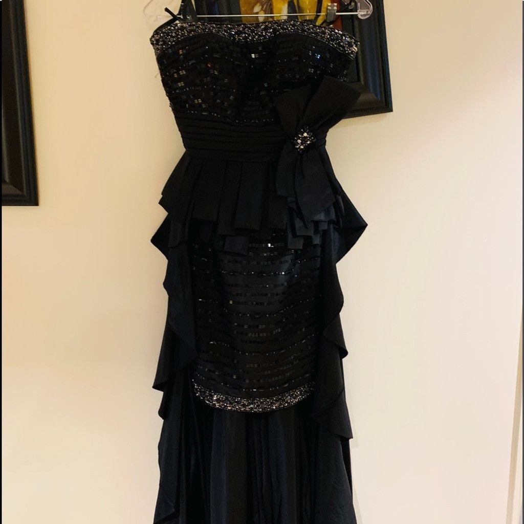 Other Tony Bowls bridesmaid black gorgeous dress size 4 Size S / US 4 / IT 40 - 12 Thumbnail