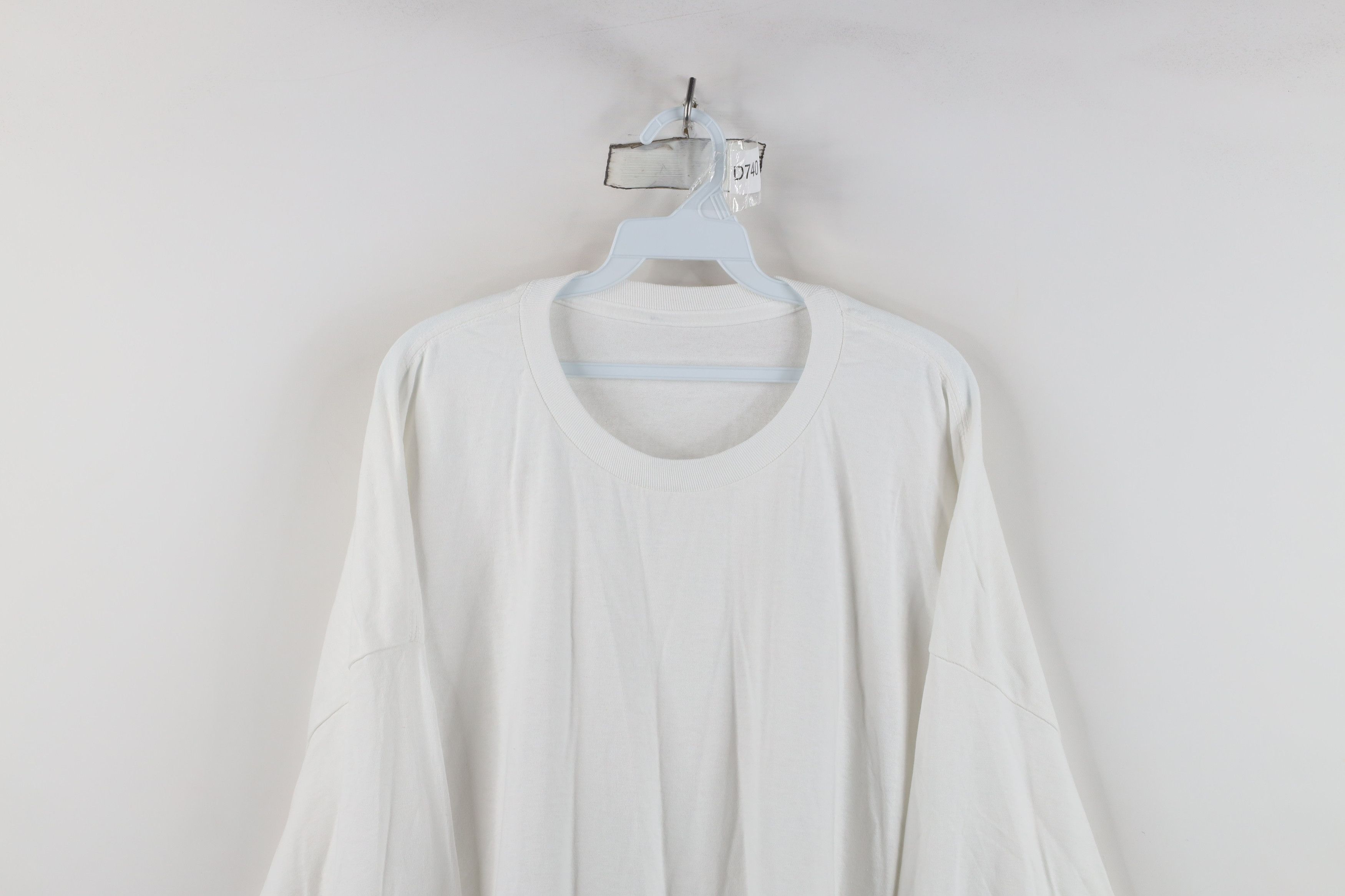 Vintage Vintage 90s Y2K Streetwear Cotton Long Sleeve T-Shirt White Size US XXL / EU 58 / 5 - 2 Thumbnail