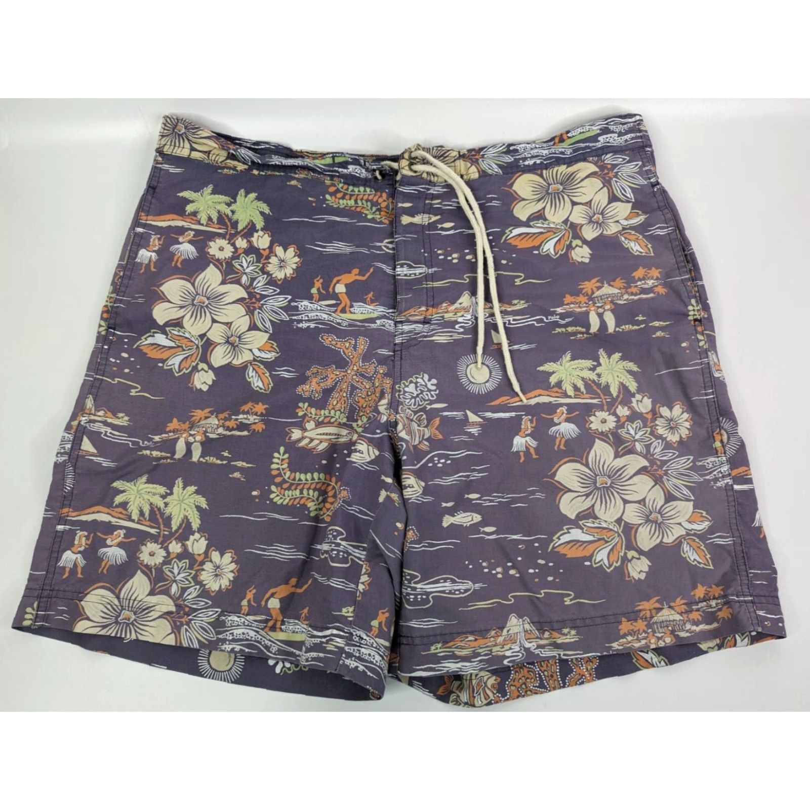 Polo Ralph Lauren Polo Ralph Lauren Swim Shorts XL Multicolor Floral Hawaiian Lined Built-In Brief Pockets Mens Size US XL / EU 56 / 4 - 2 Thumbnail