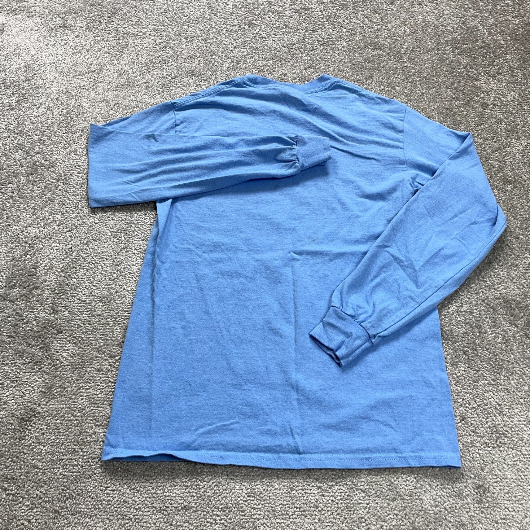 Gildan Gildan Womens Small Blue Long Sleeve Crew Neck Ultra Cotton Graphic Tee T-Shirt Size S / US 4 / IT 40 - 2 Thumbnail