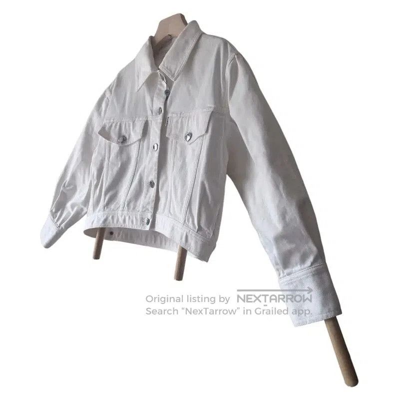 Fendi Fendi Spring Autumn White Cotton Logo Jacket . Size M / US 6-8 / IT 42-44 - 2 Thumbnail