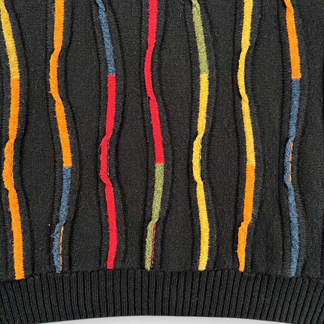 Vintage VINTAGE Protege Shirt Men 90s Black Textured 3D Knit Pullover Large L Size US L / EU 52-54 / 3 - 4 Thumbnail